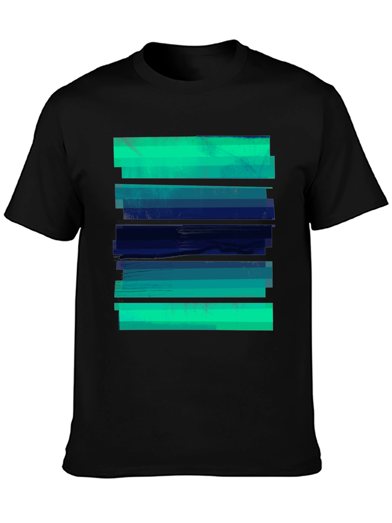 Abstract Striped Graphic Tee - Modern Casual Style