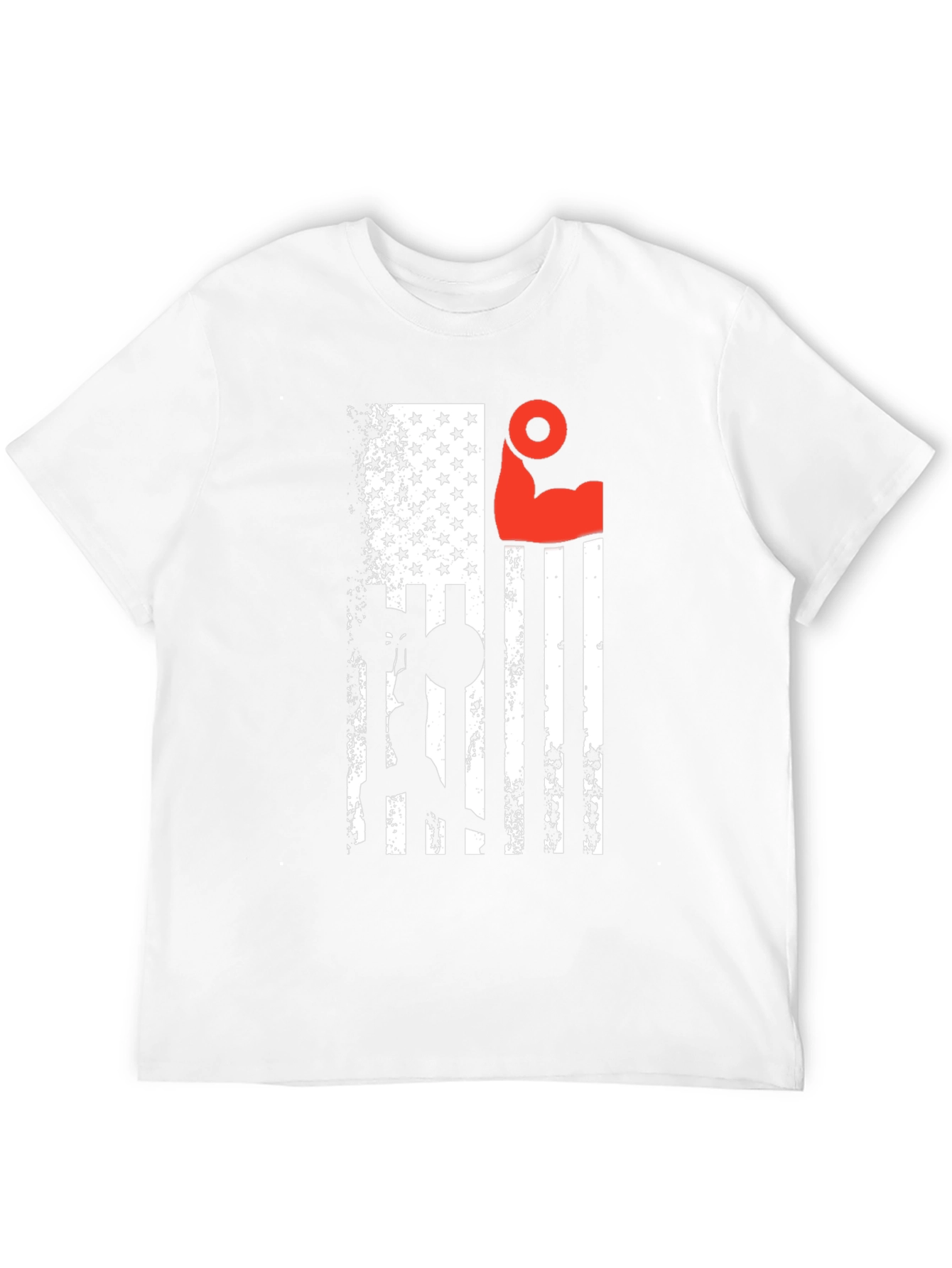 Patriotic Lifting T-Shirt - USA Flag Gym Design