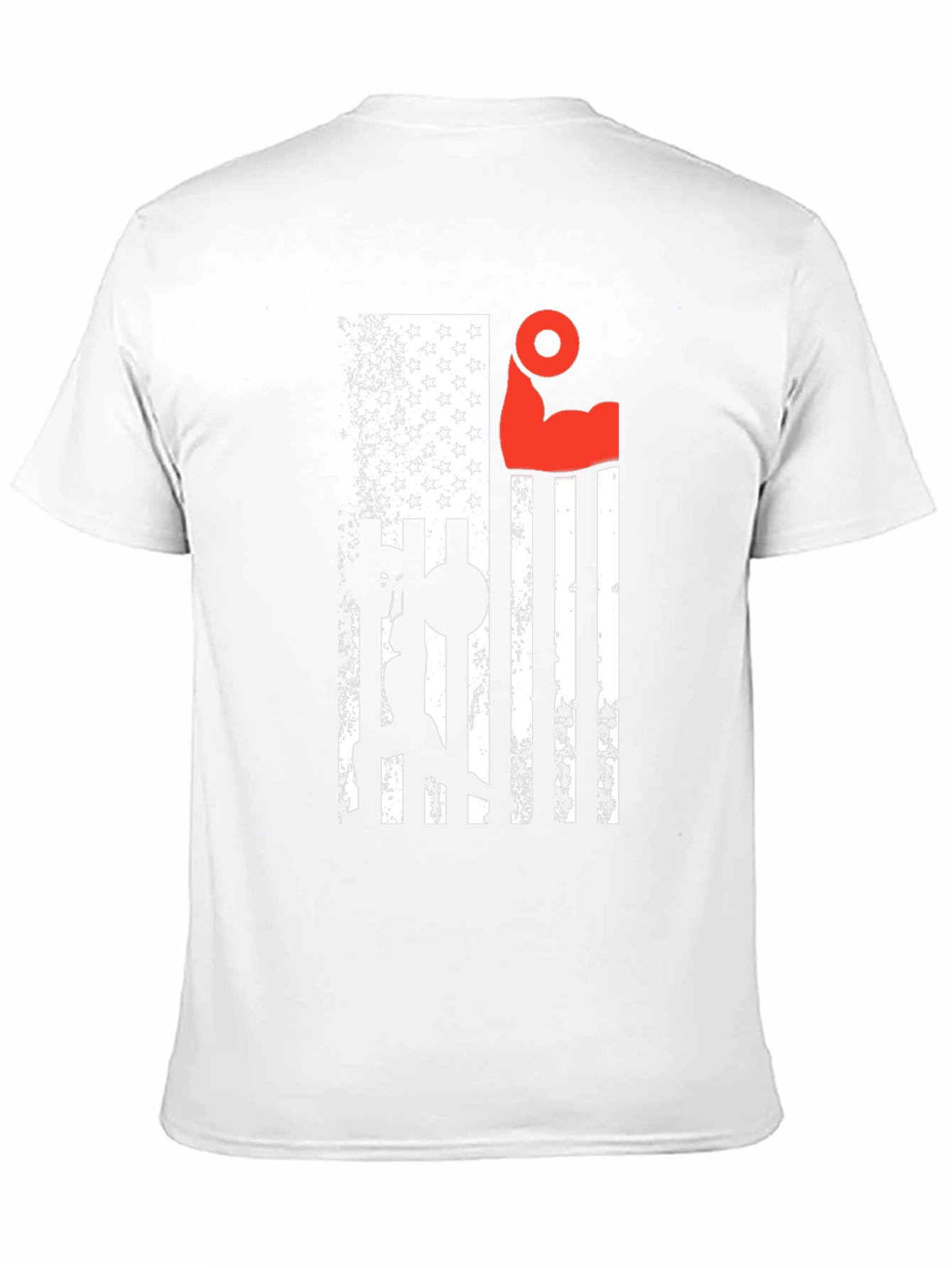 Patriotic Lifting T-Shirt - USA Flag Gym Design