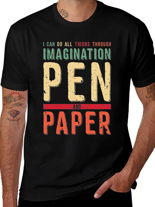 Imagination Pen and Paper Graphic T-Shirt