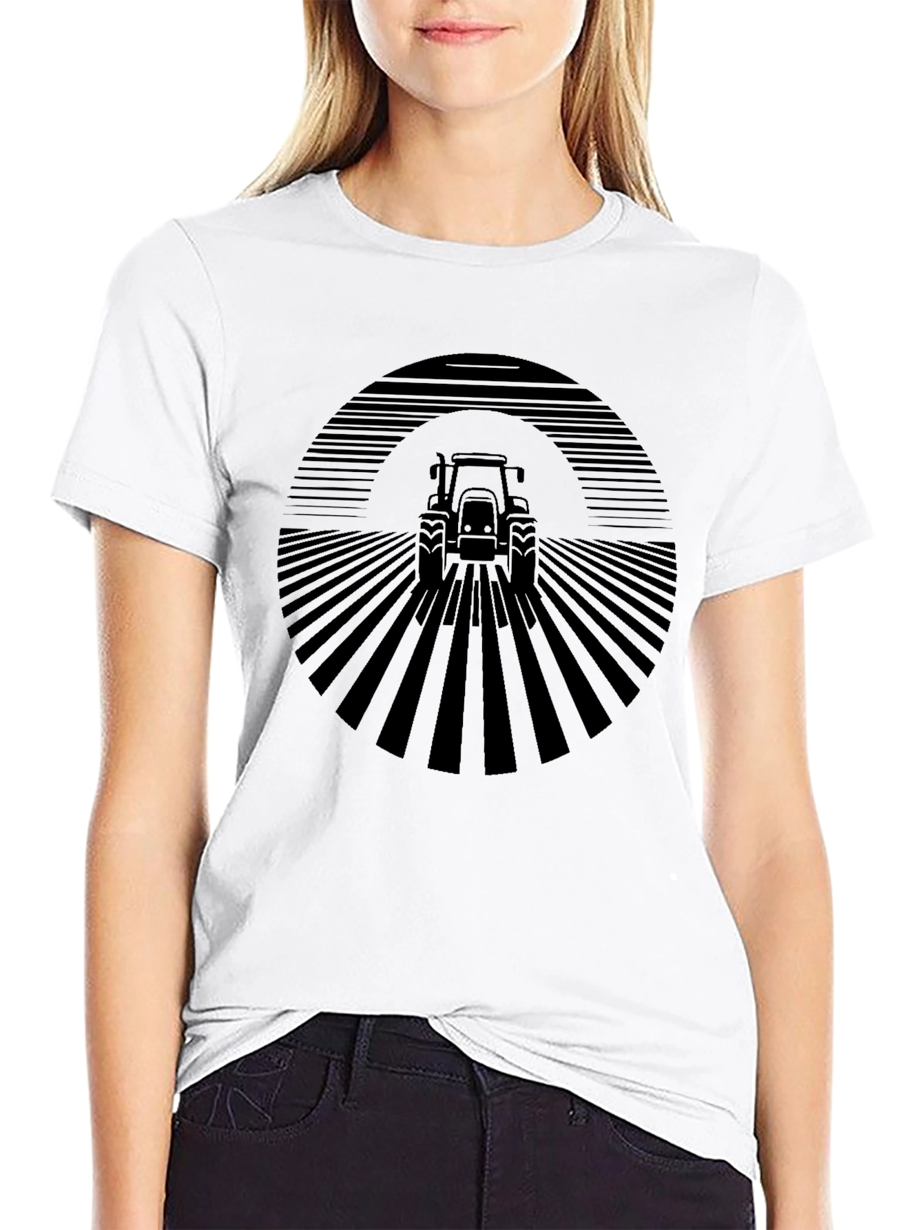Tractor Field Graphic Tee - Modern Farm Style