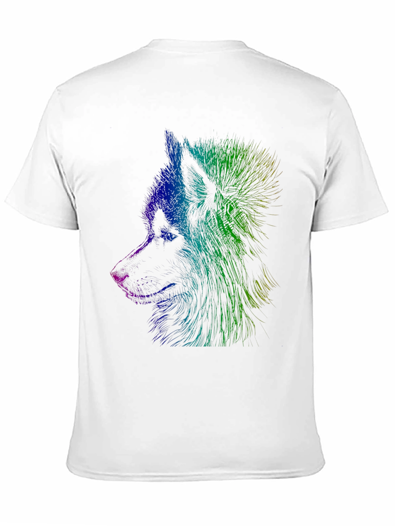 Vibrant Wolf Graphic Tee - Unisex Black T-Shirt