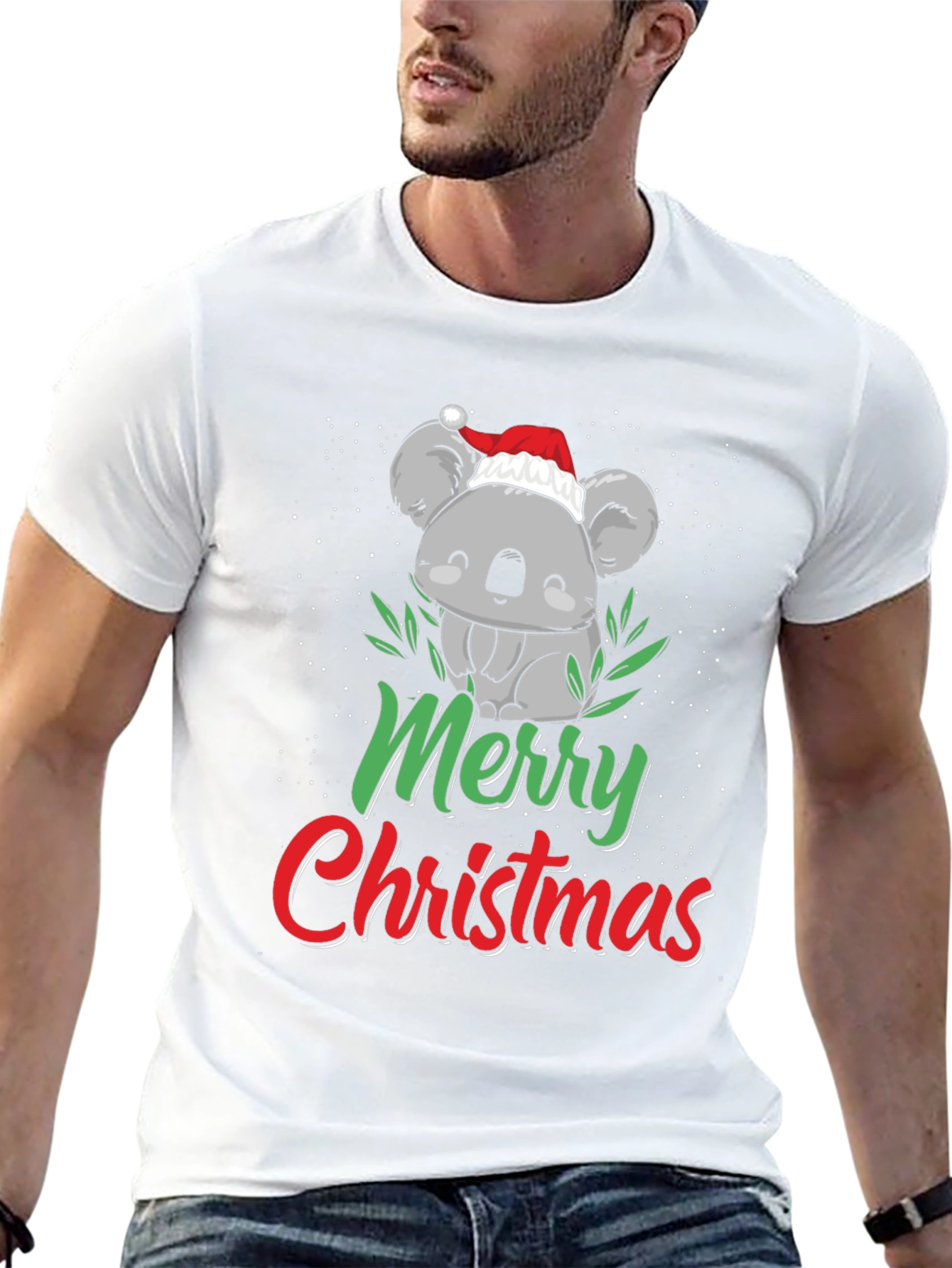 Cute Koala Merry Christmas T-Shirt - Holiday Apparel