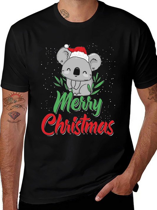 Cute Koala Merry Christmas T-Shirt - Holiday Apparel