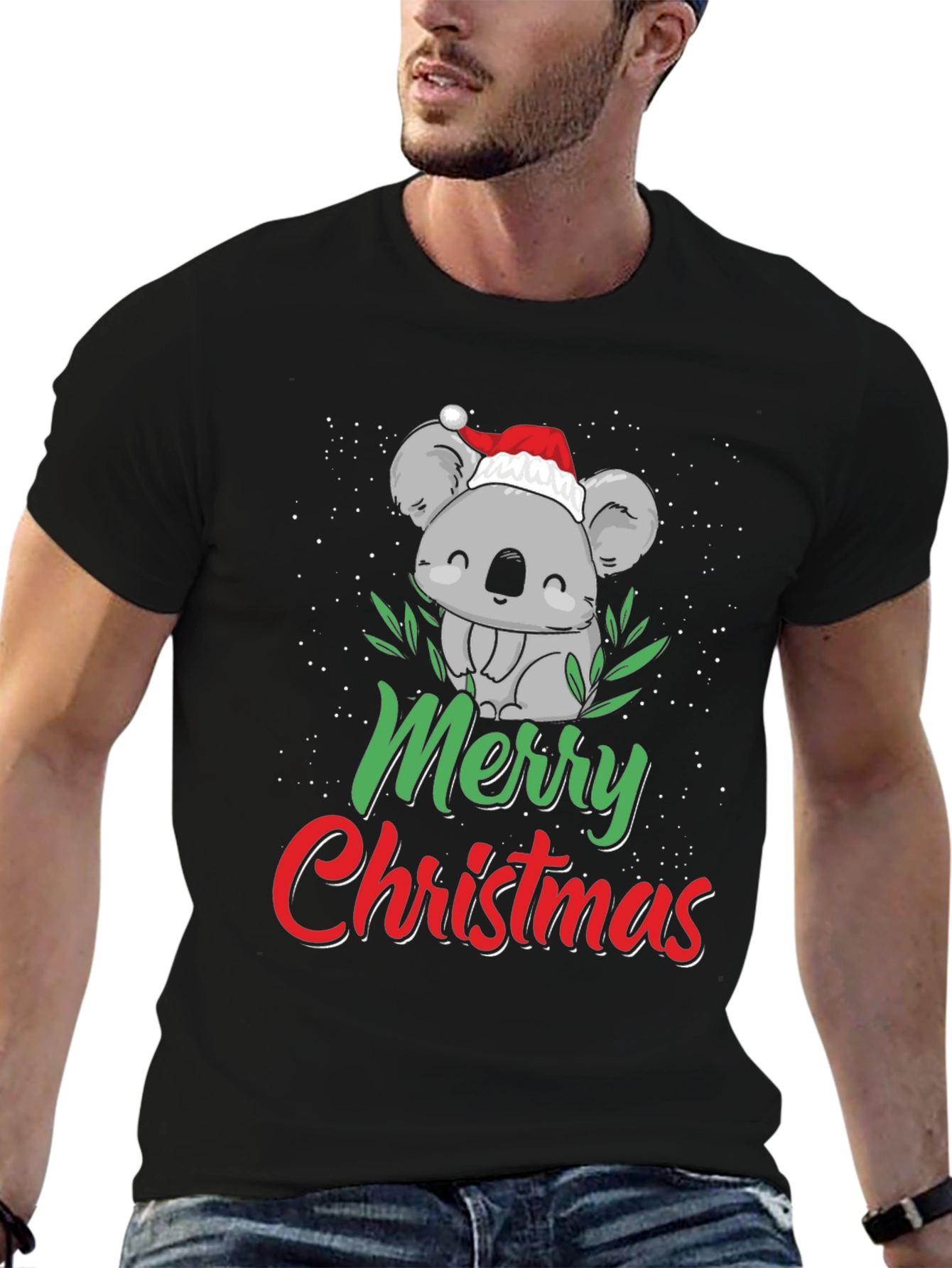 Cute Koala Merry Christmas T-Shirt - Holiday Apparel