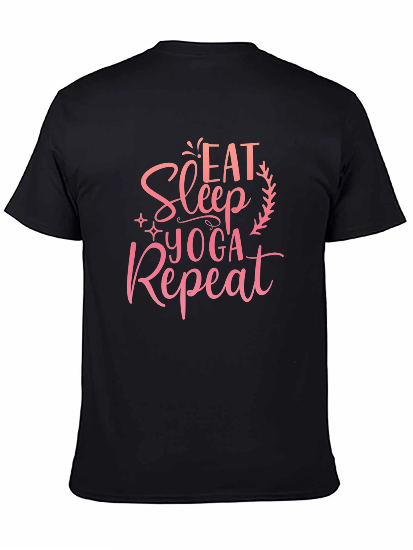 Eat Sleep Yoga Repeat Black T-Shirt