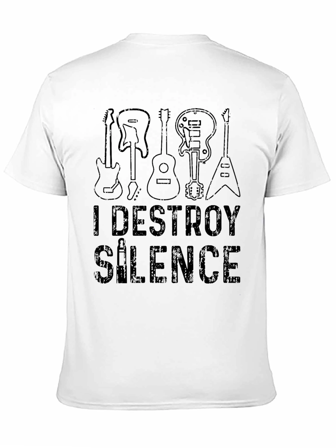 I Destroy Silence T-Shirt - Guitar Lover Tee