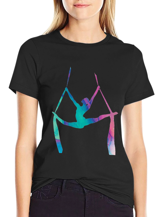 Aerial Silks T-Shirt - Artistic Acrobat Design