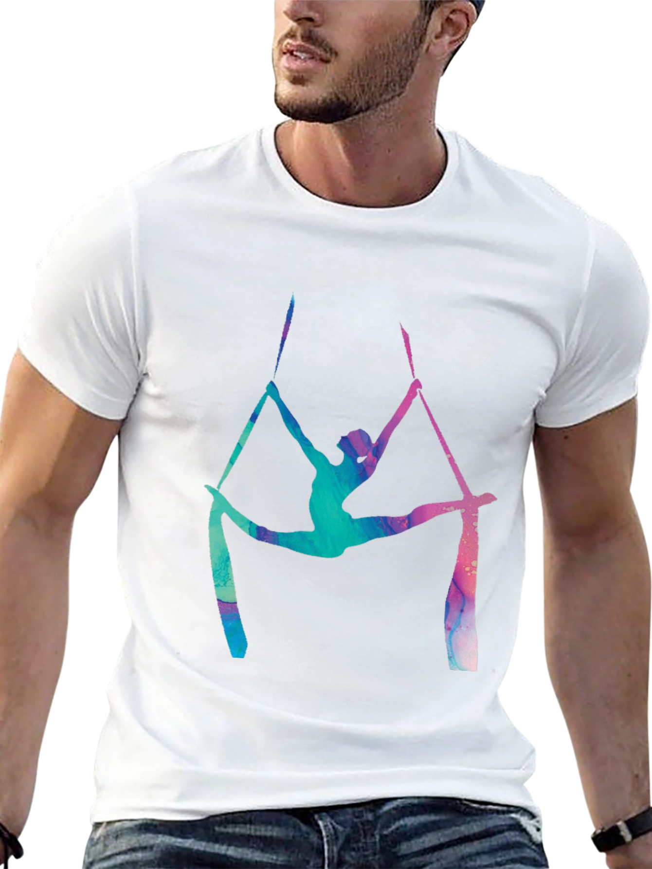 Aerial Silks T-Shirt - Artistic Acrobat Design