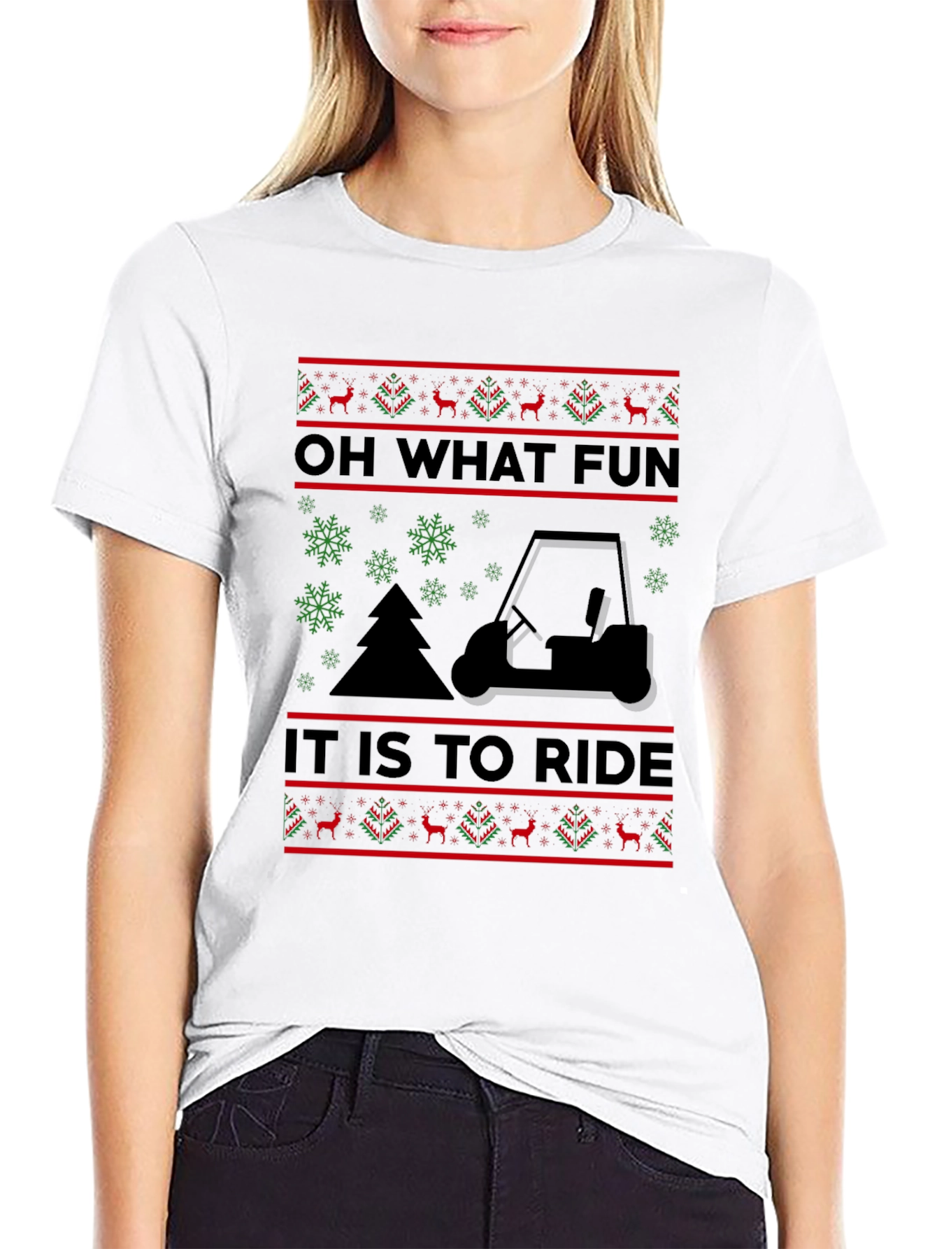 Funny Golf Cart Christmas Sweater T-Shirt
