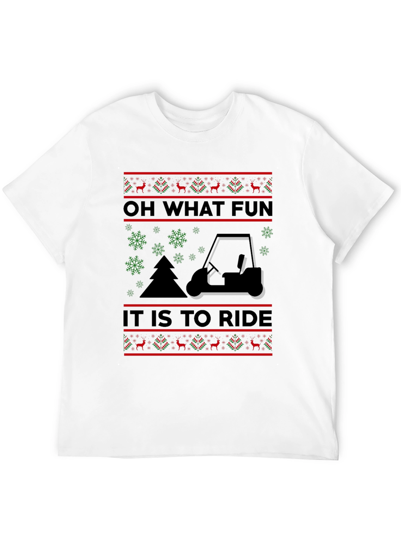 Funny Golf Cart Christmas Sweater T-Shirt