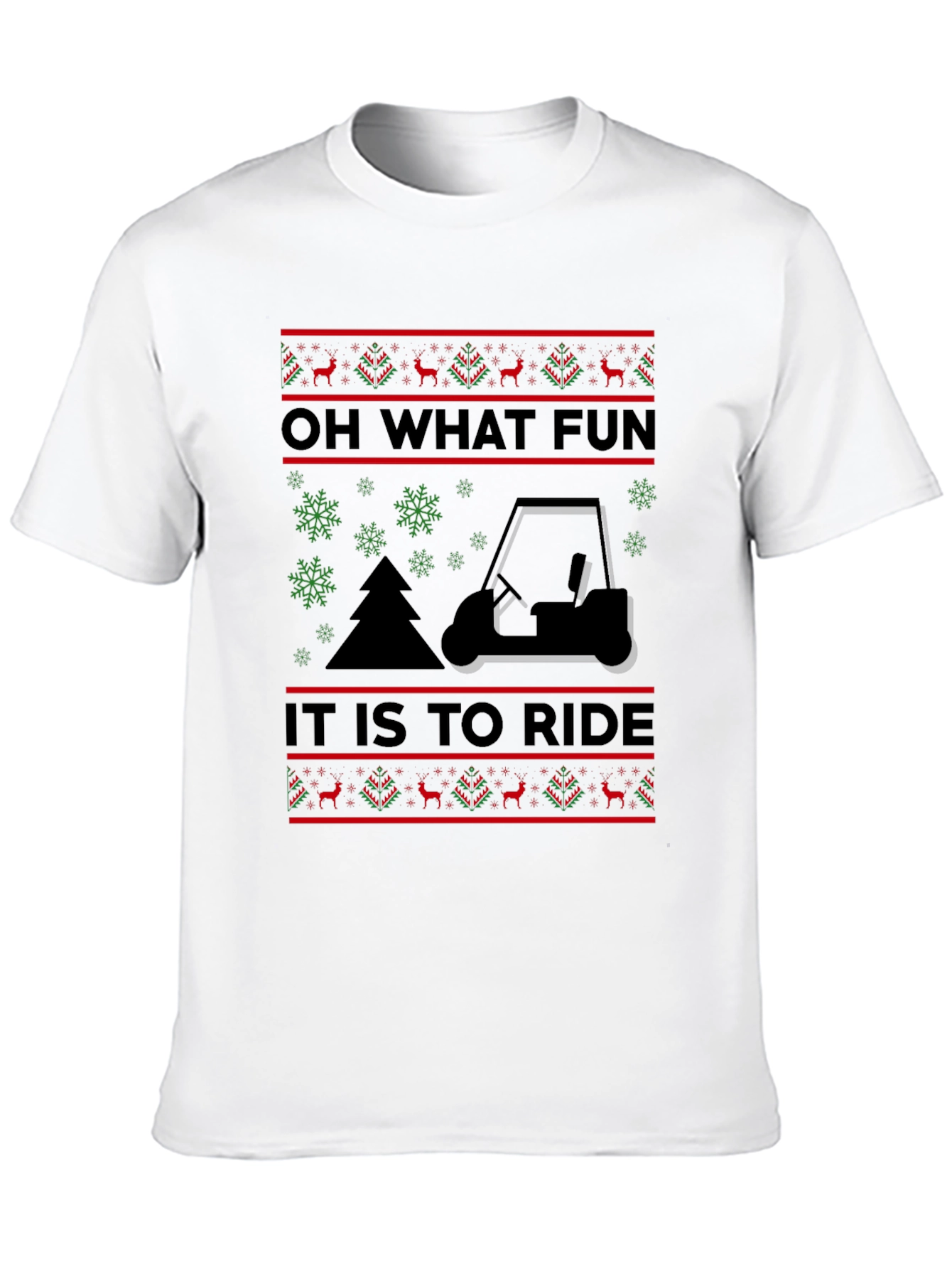 Funny Golf Cart Christmas Sweater T-Shirt