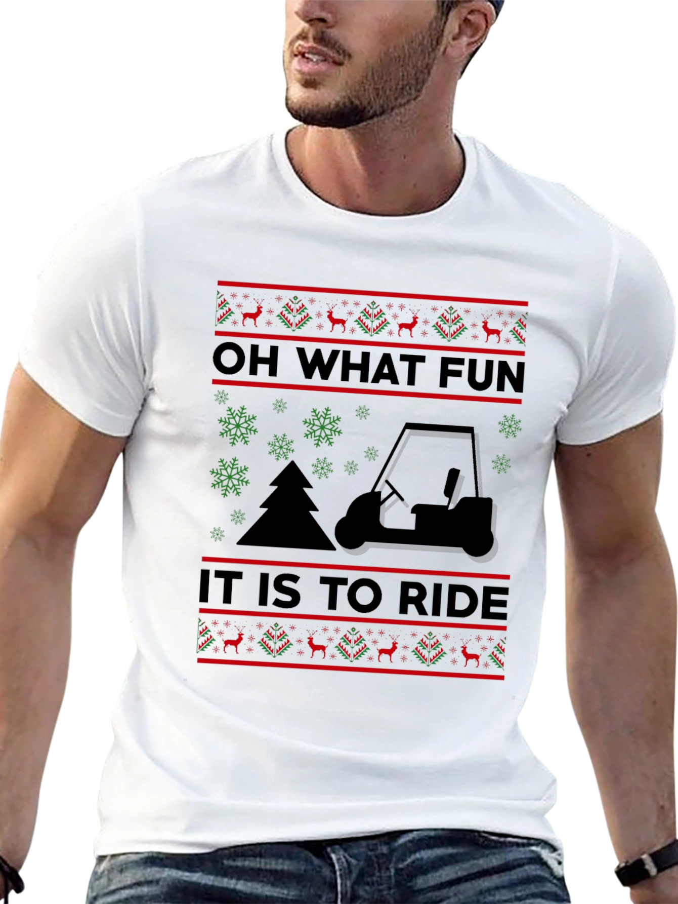 Funny Golf Cart Christmas Sweater T-Shirt