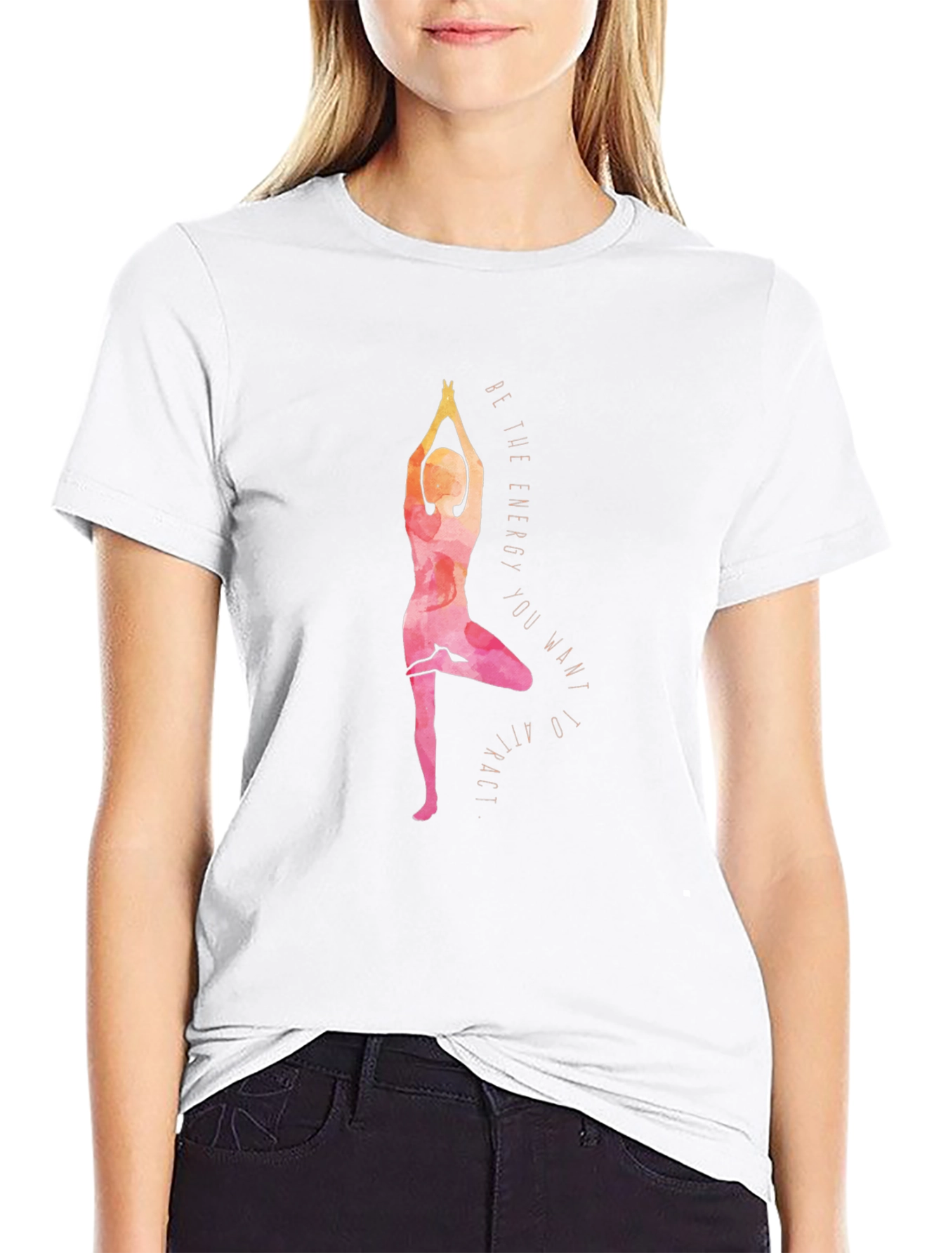 Yoga Energy Graphic Tee - Balance & Style