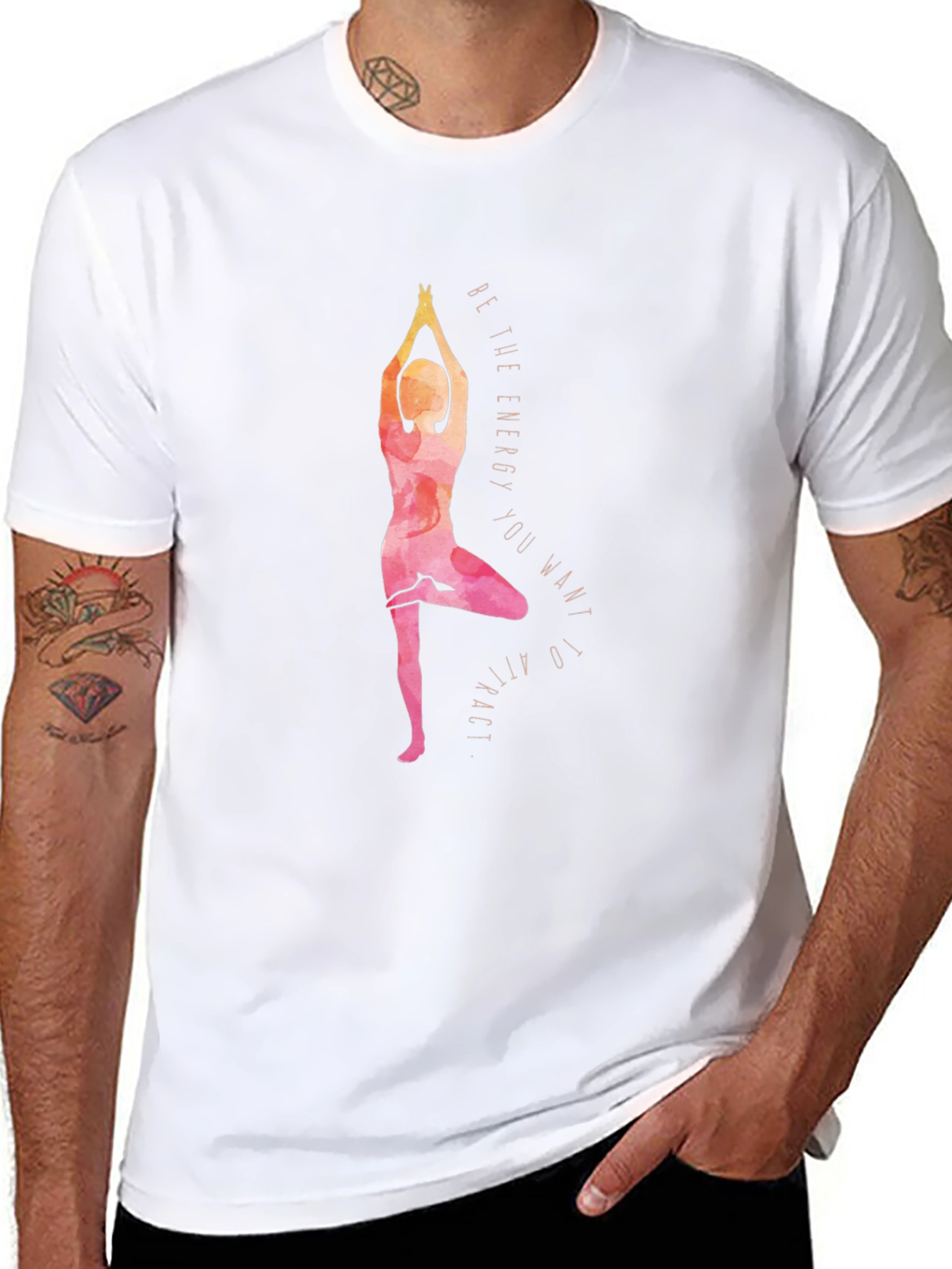 Yoga Energy Graphic Tee - Balance & Style