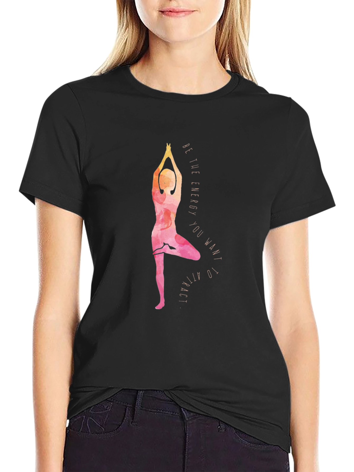 Yoga Energy Graphic Tee - Balance & Style