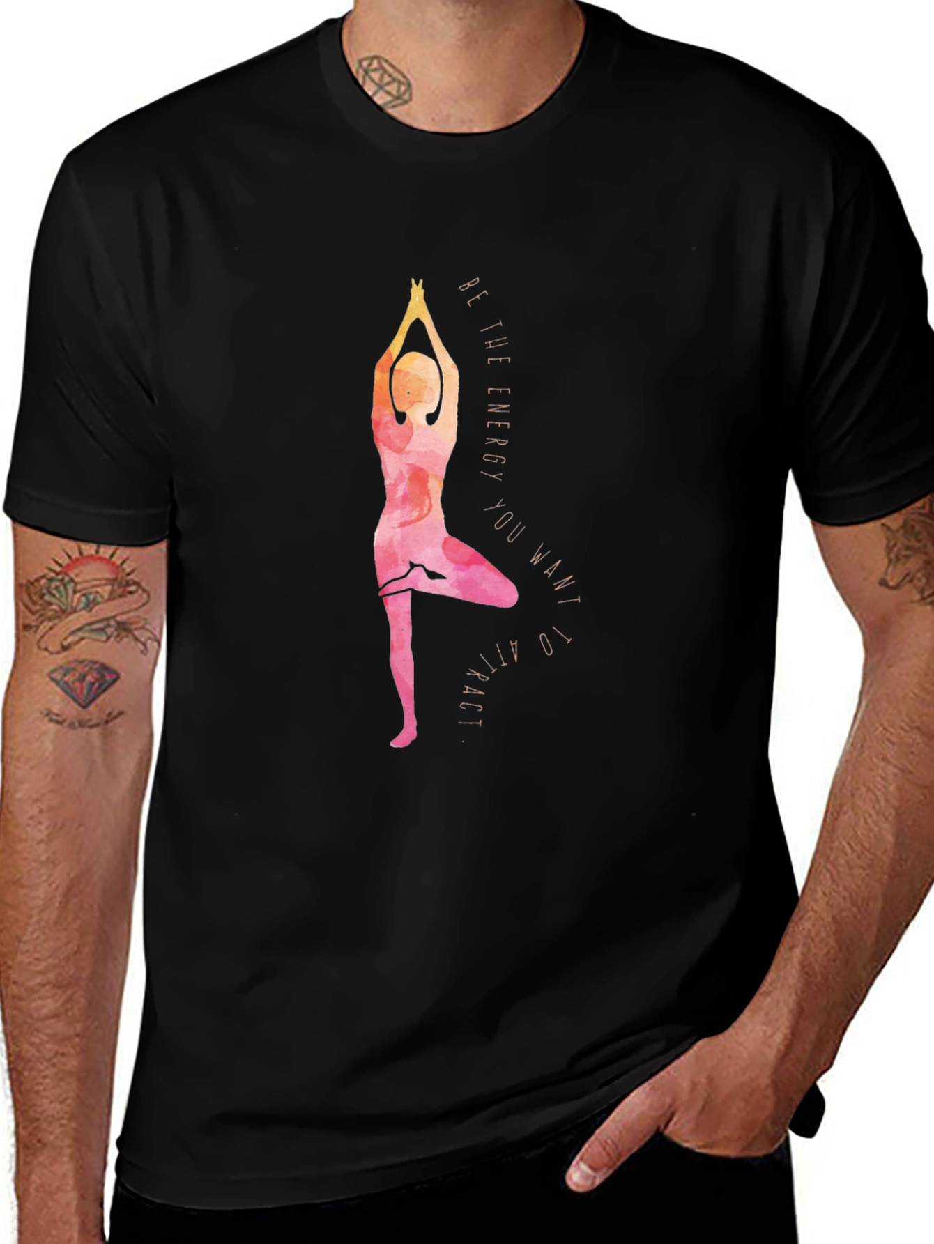 Yoga Energy Graphic Tee - Balance & Style