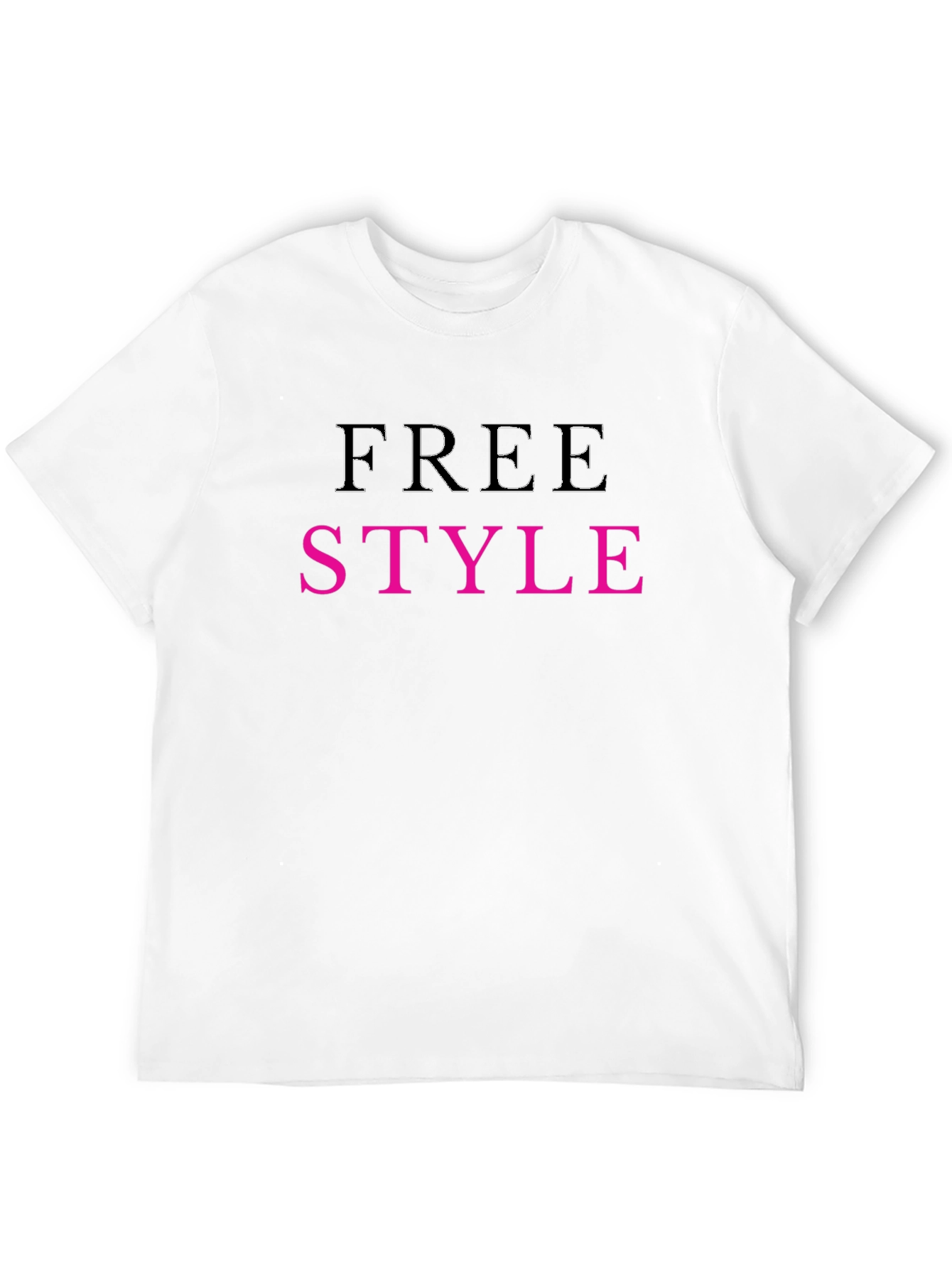 Mens Free Style Black Graphic Tee