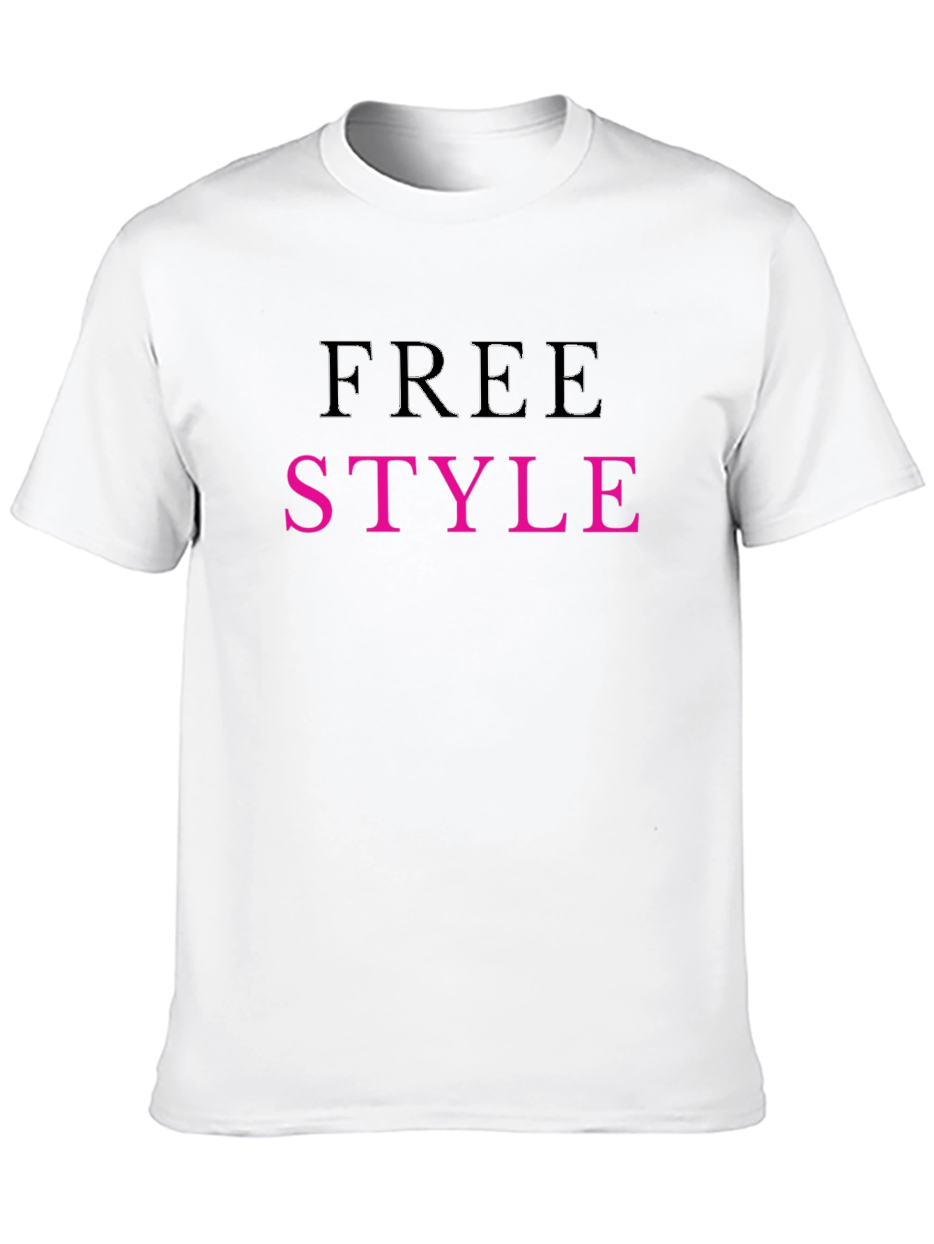 Mens Free Style Black Graphic Tee