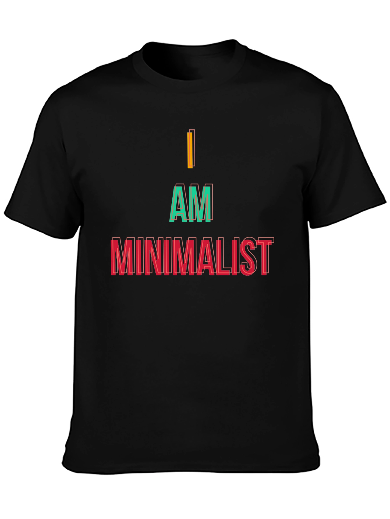 Minimalist Statement Black Tee