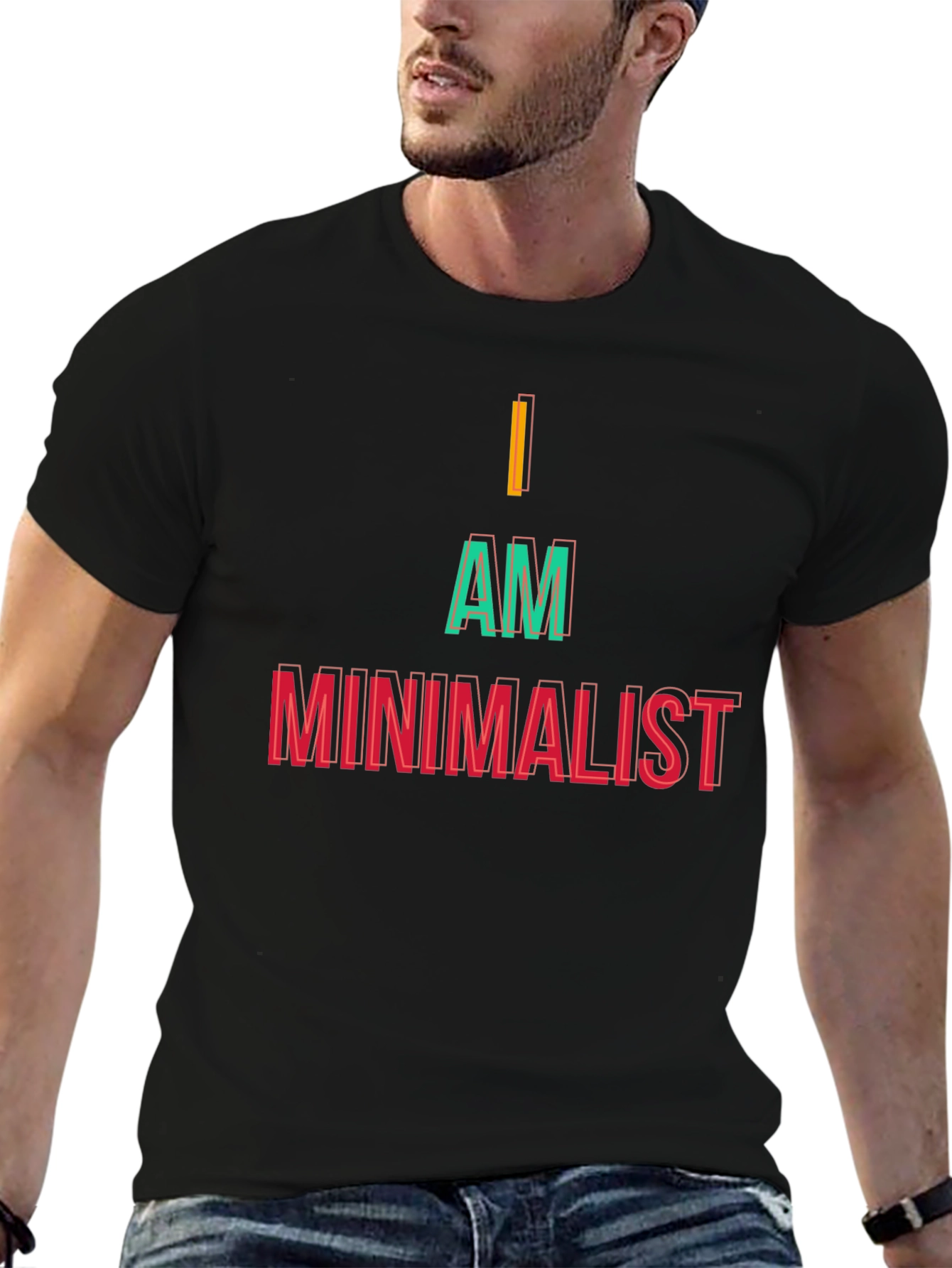Minimalist Statement Black Tee