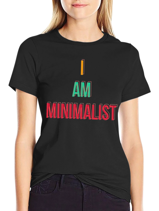 Minimalist Statement Black Tee