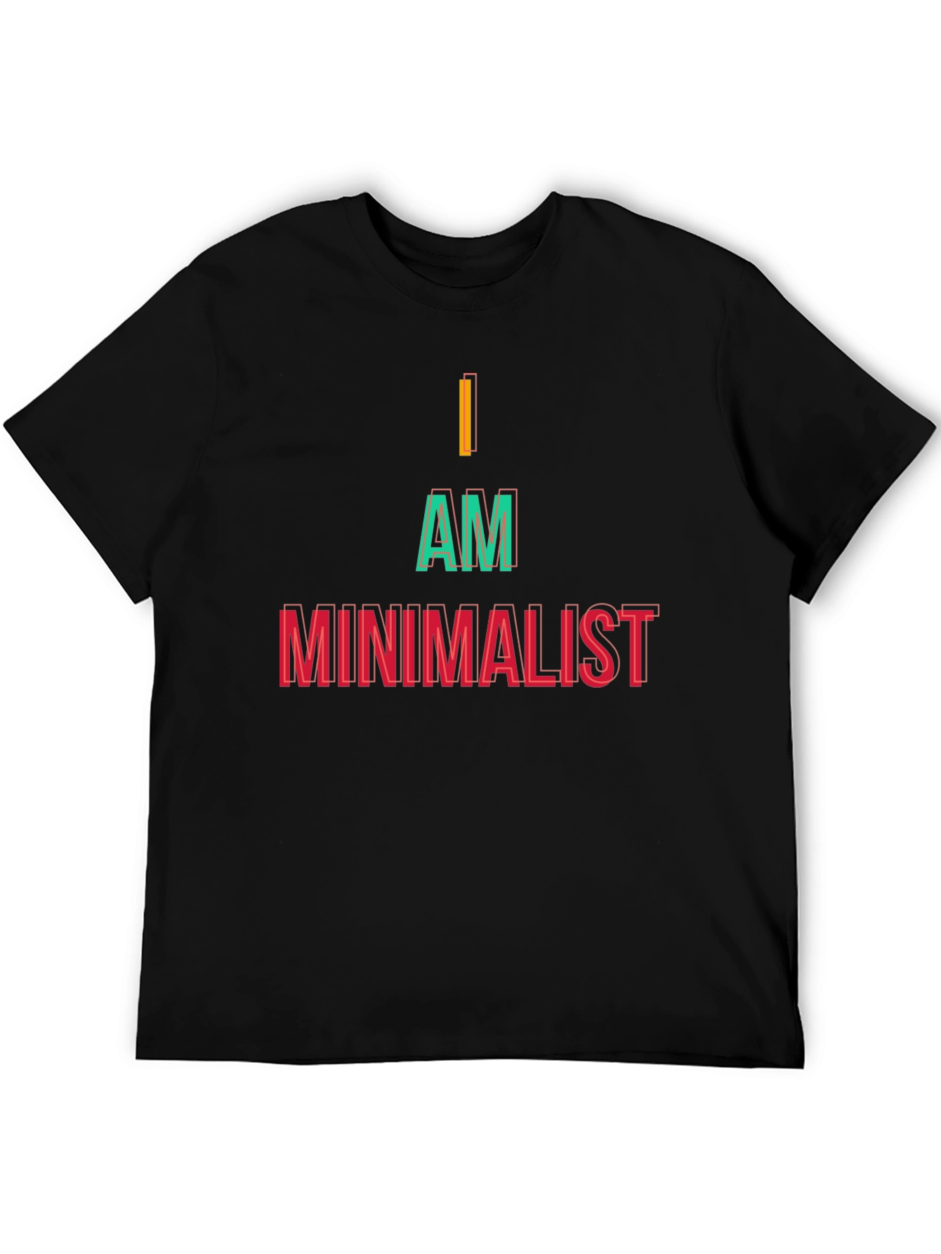 Minimalist Statement Black Tee