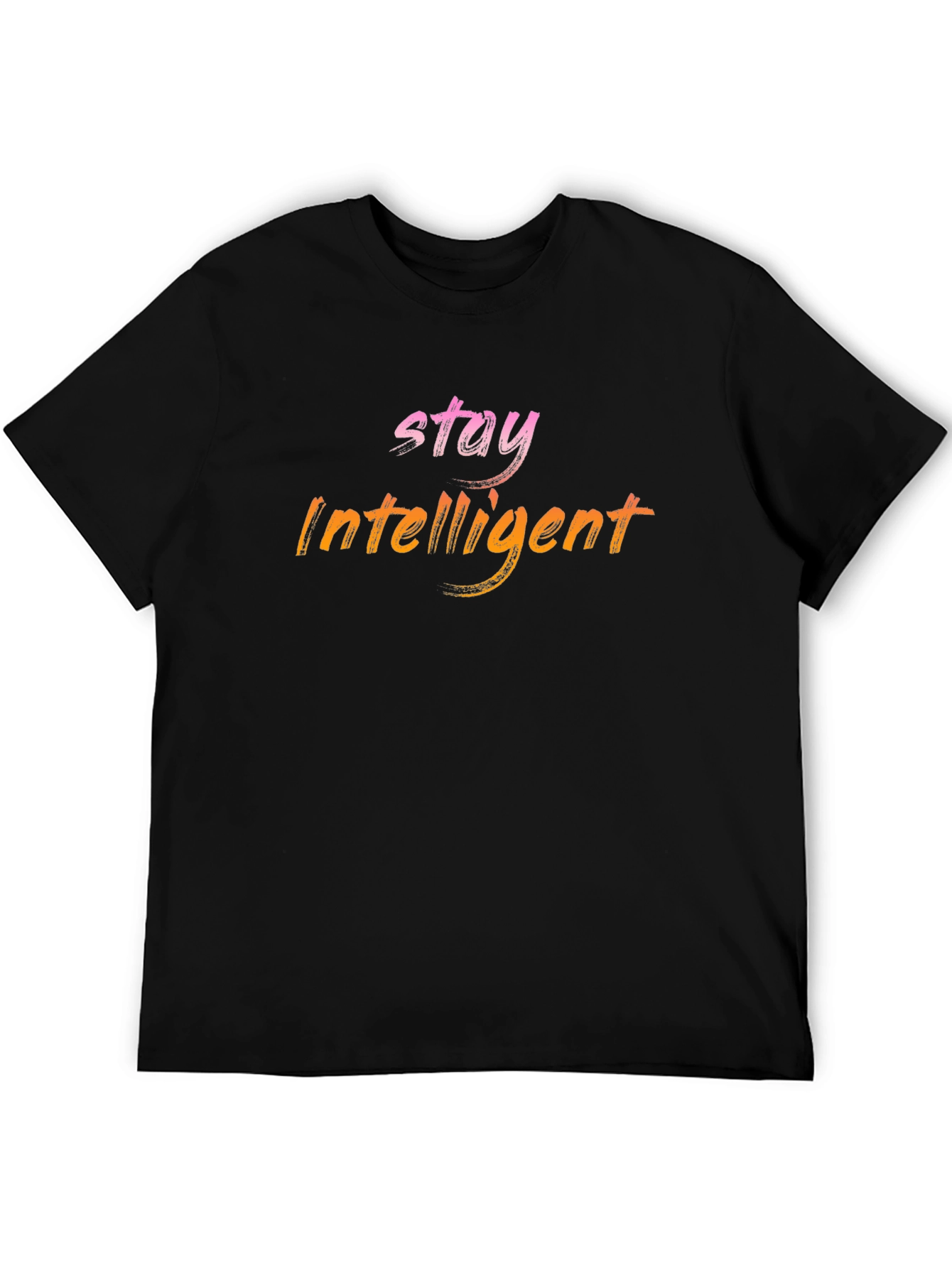 Stay Intelligent Graphic Tee - Modern Black T-Shirt