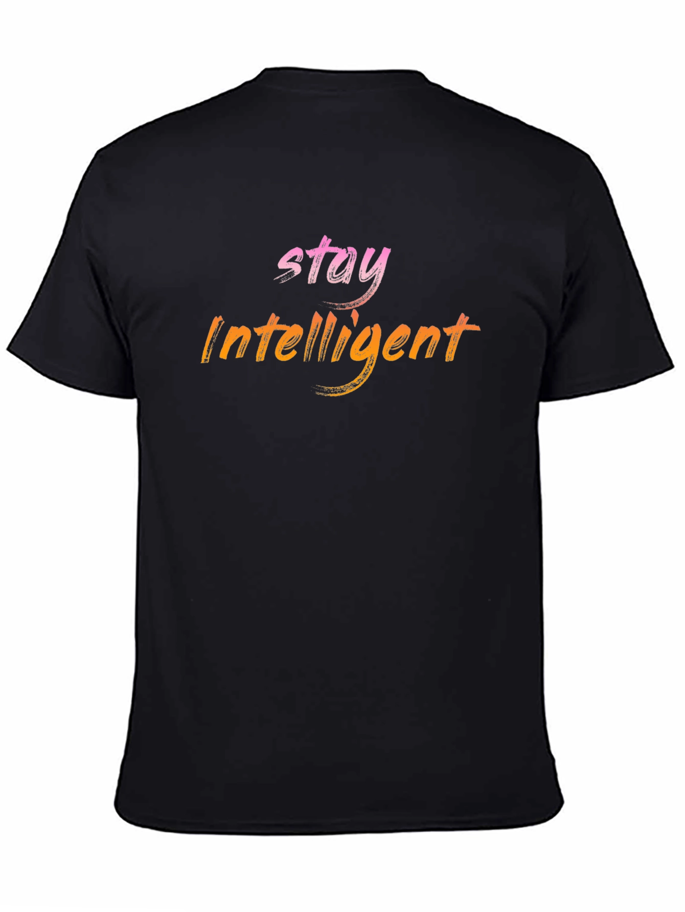 Stay Intelligent Graphic Tee - Modern Black T-Shirt