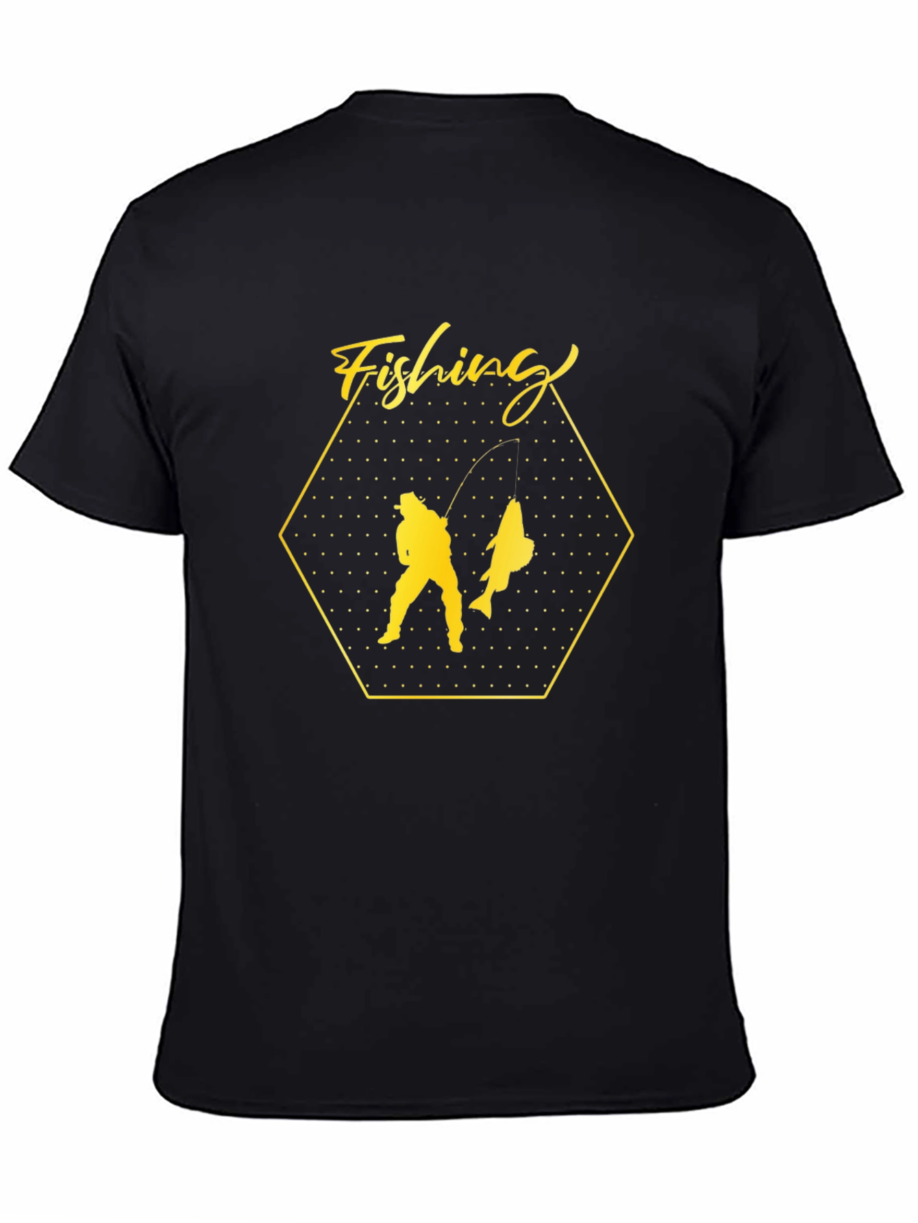Fishing Graphic Black T-Shirt