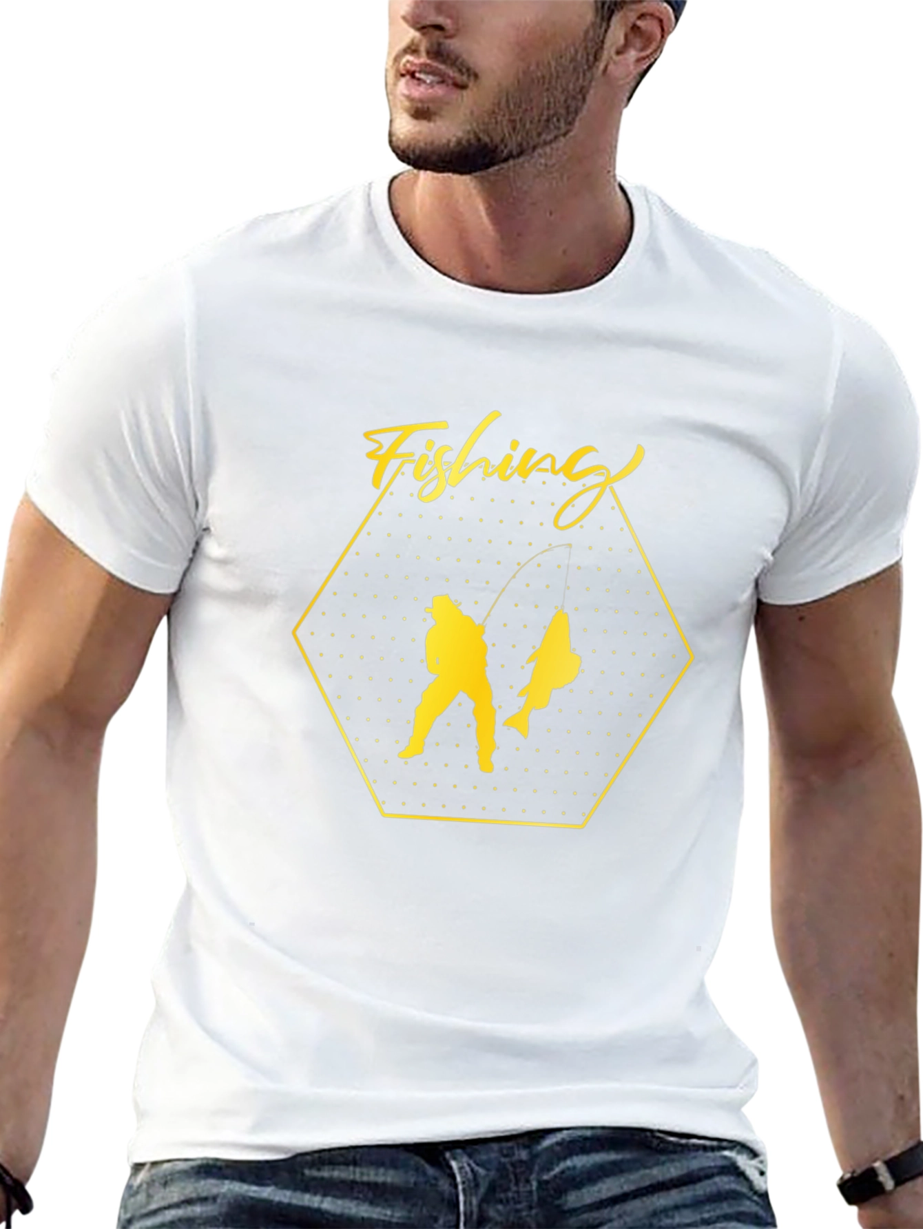 Fishing Graphic Black T-Shirt