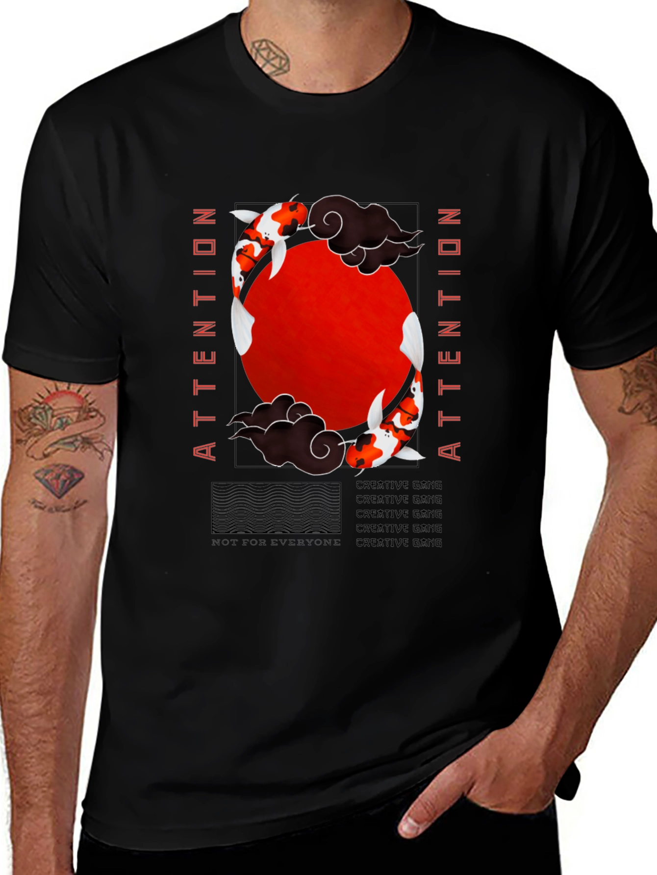 Koi Fish Graphic Tee - Attention Creative Gang