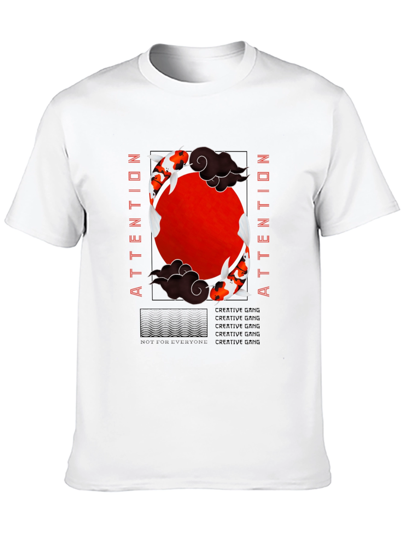 Koi Fish Graphic Tee - Attention Creative Gang