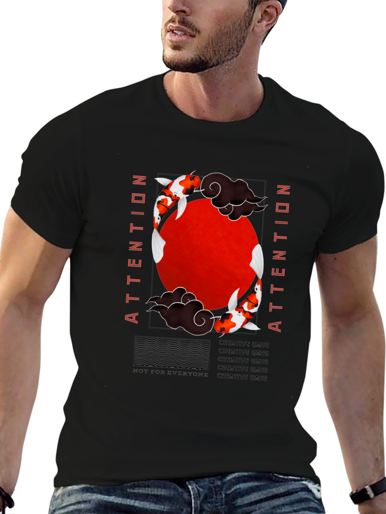 Koi Fish Graphic Tee - Attention Creative Gang