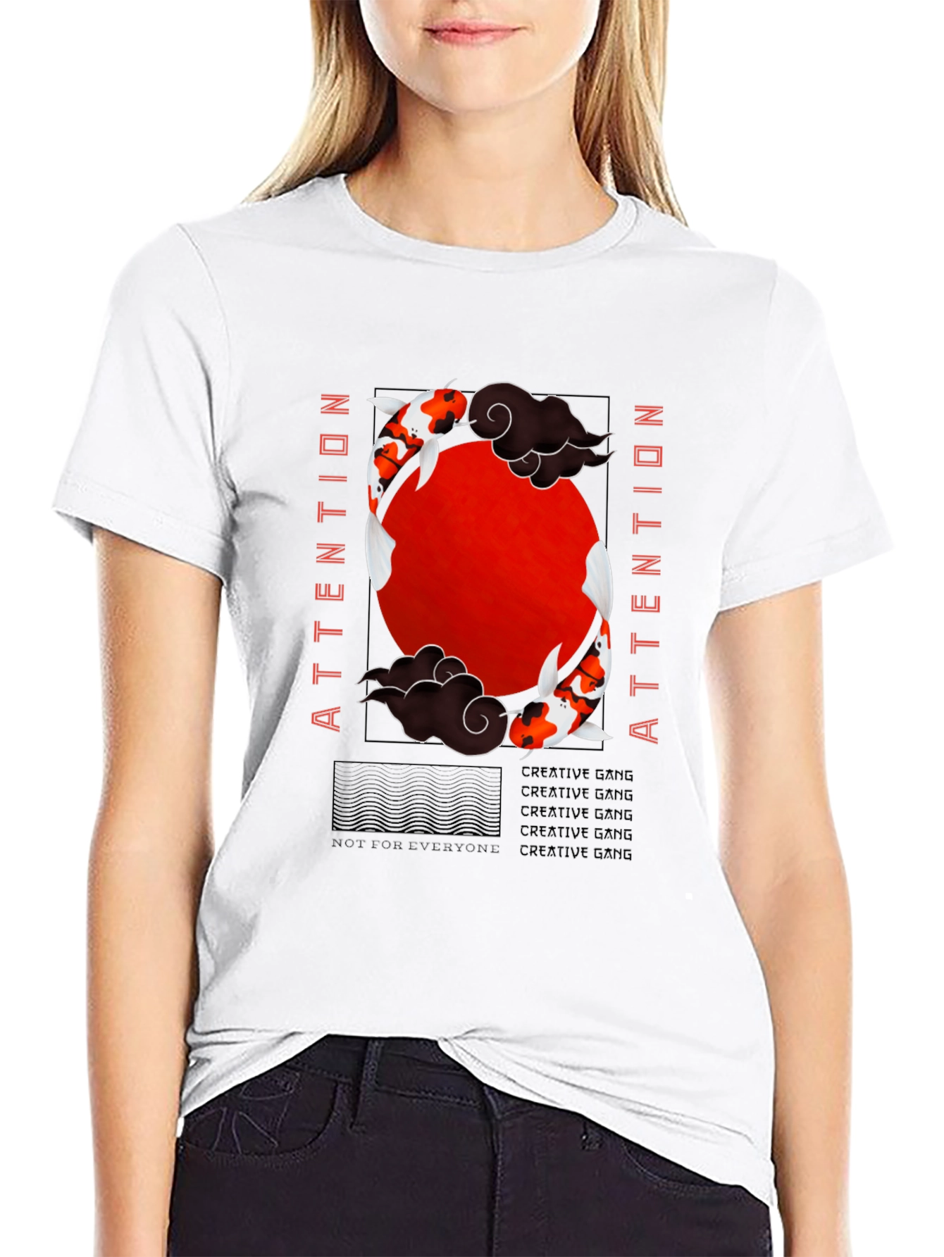 Koi Fish Graphic Tee - Attention Creative Gang