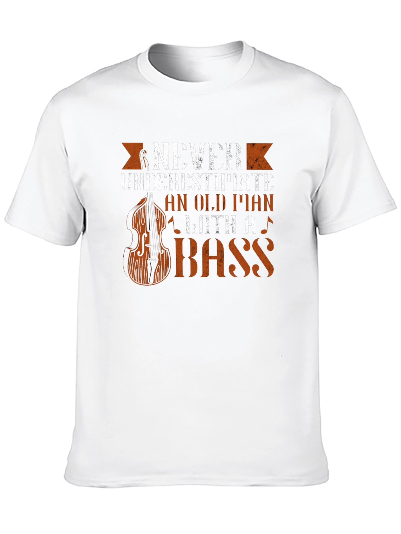 Never Underestimate Old Man Bass Guitar T-Shirt