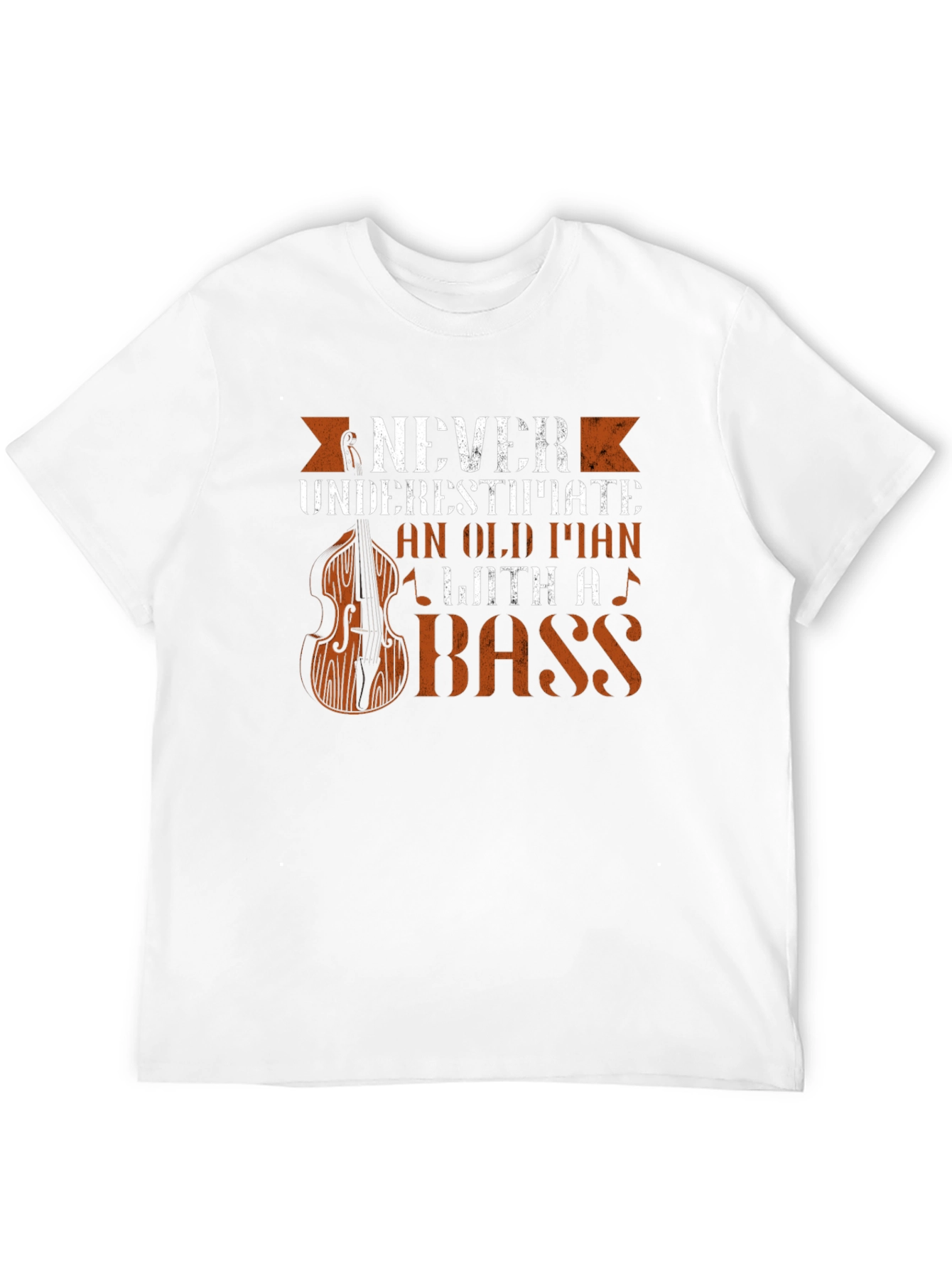 Never Underestimate Old Man Bass Guitar T-Shirt