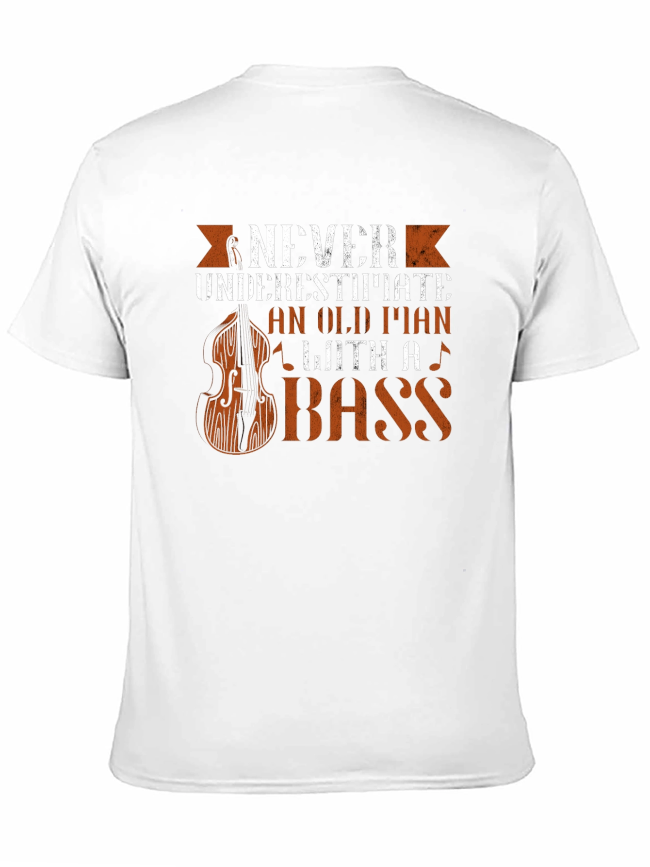 Never Underestimate Old Man Bass Guitar T-Shirt
