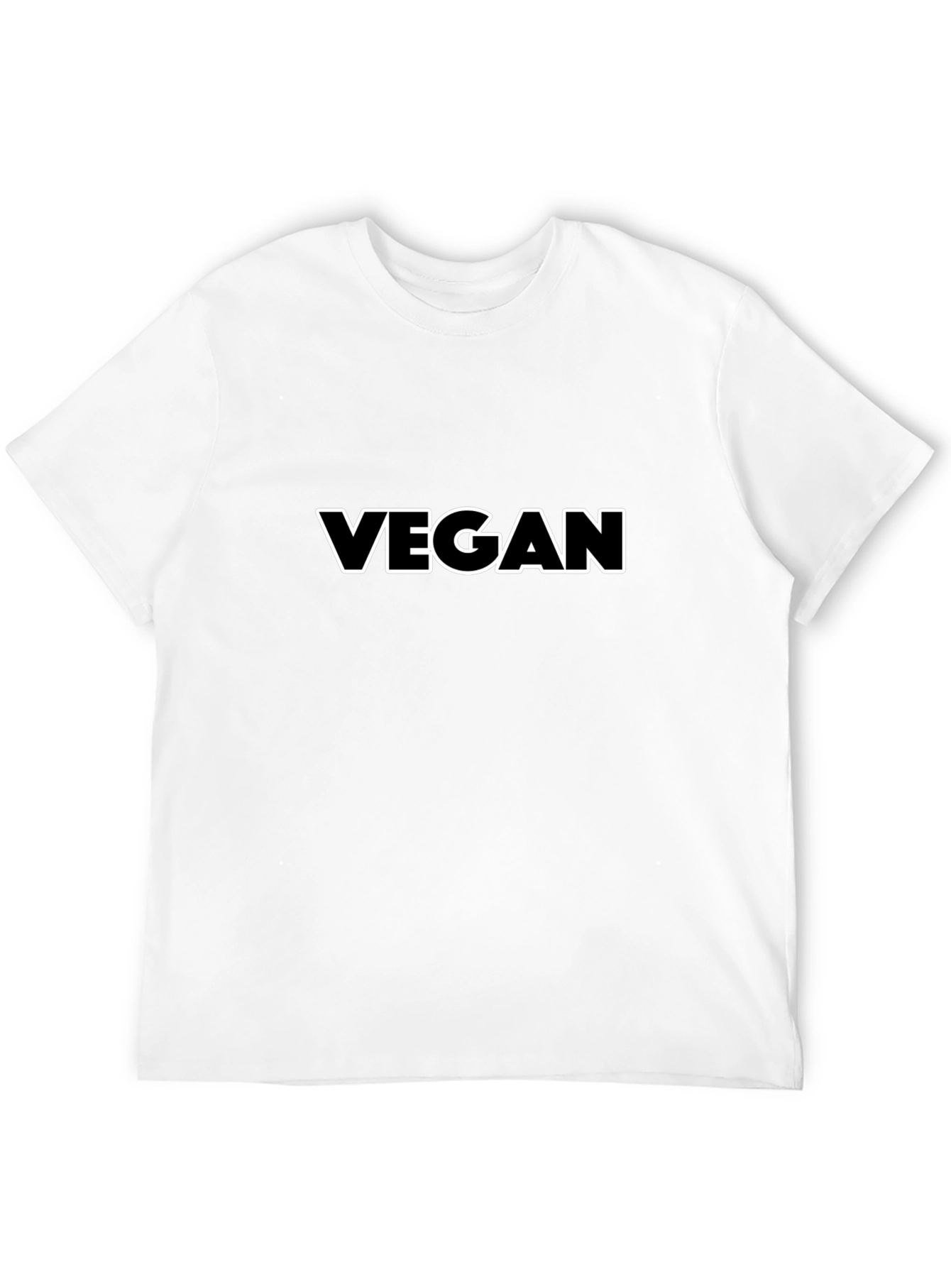 Vegan Statement T-Shirt - Bold White Letters