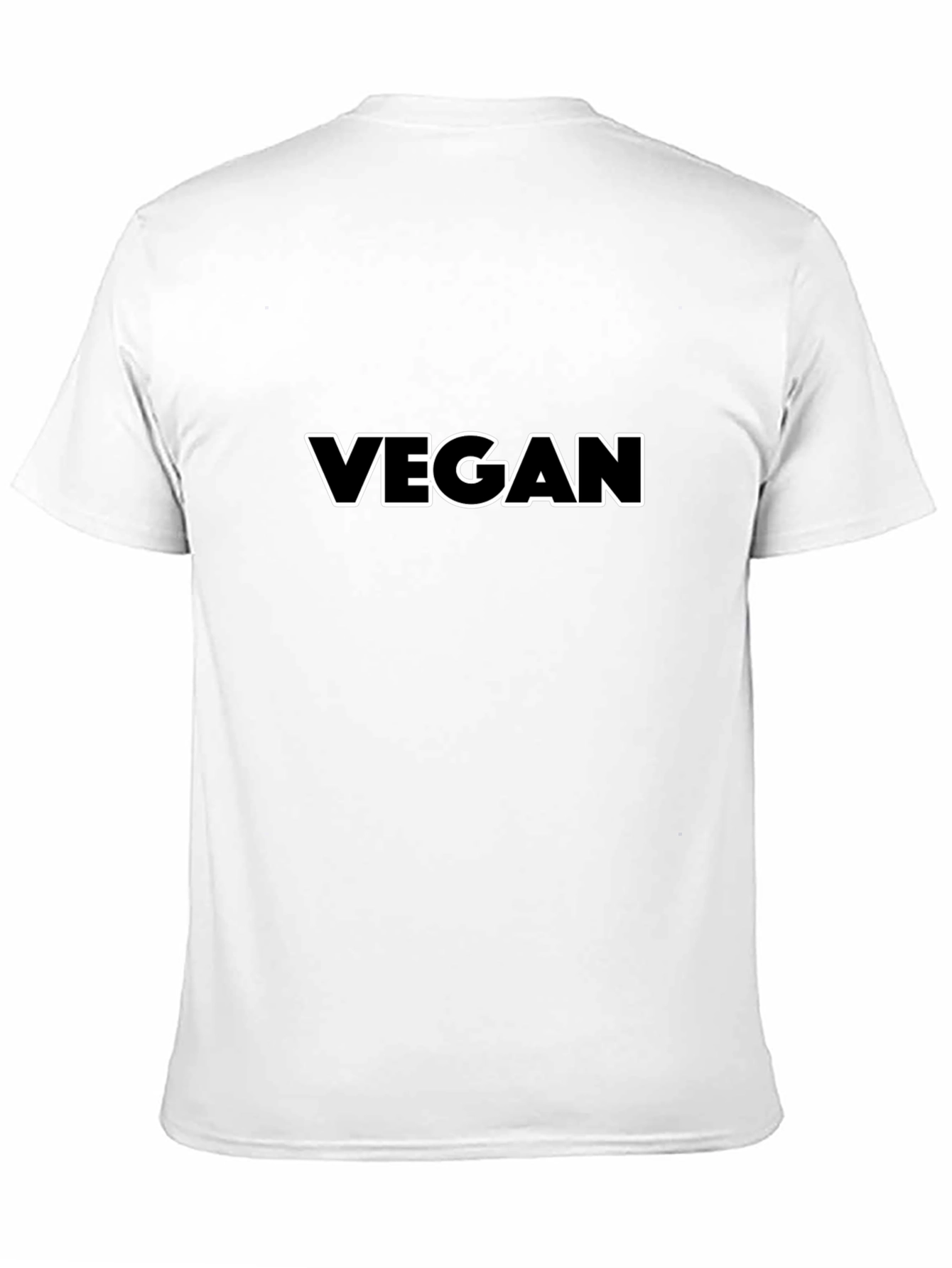 Vegan Statement T-Shirt - Bold White Letters
