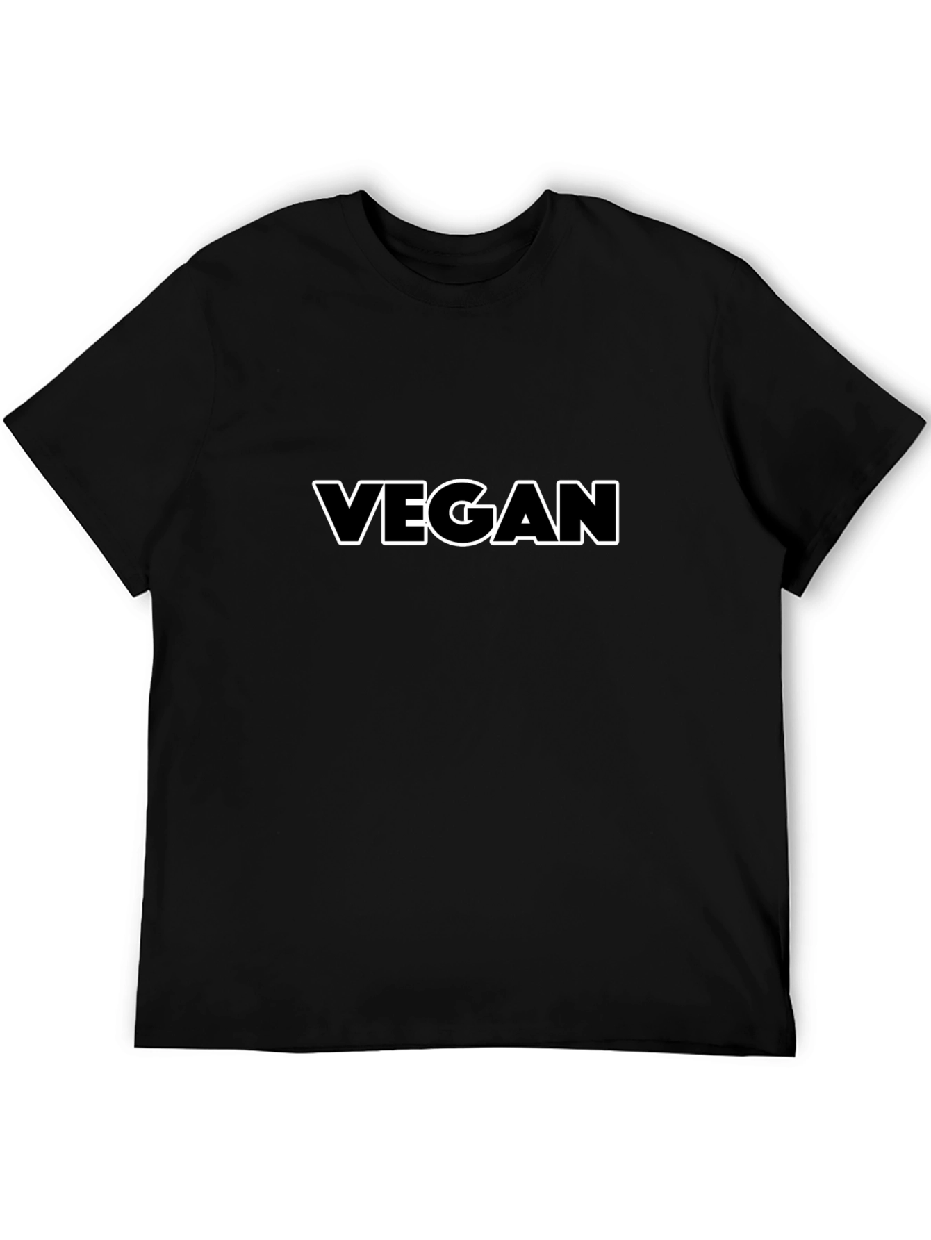 Vegan Statement T-Shirt - Bold White Letters
