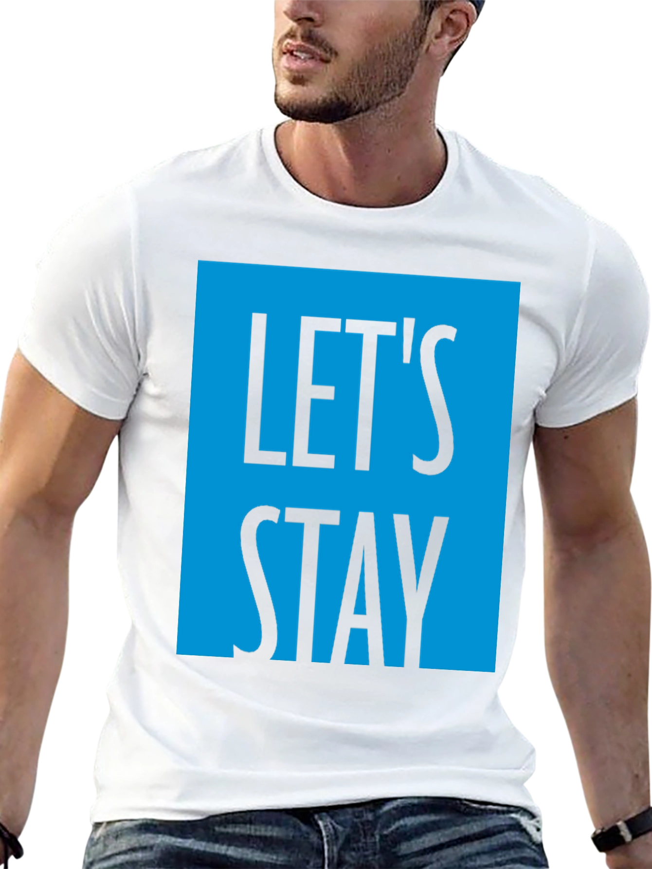 Lets Stay Graphic T-Shirt - Black