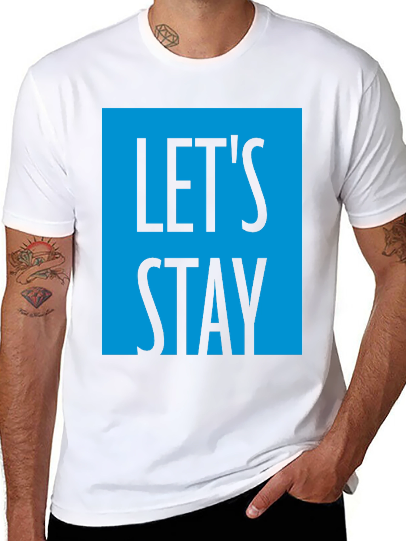 Lets Stay Graphic T-Shirt - Black