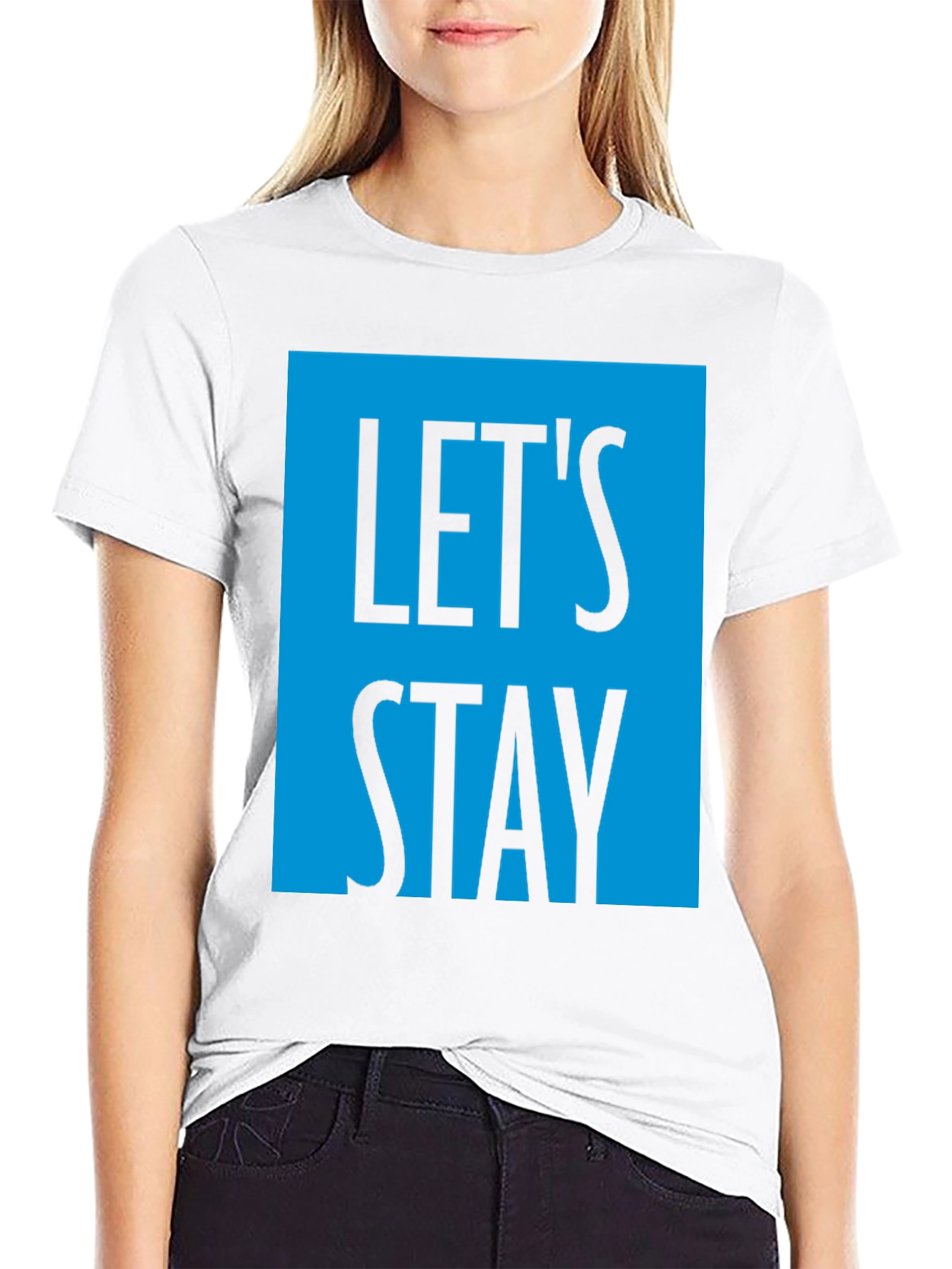 Lets Stay Graphic T-Shirt - Black