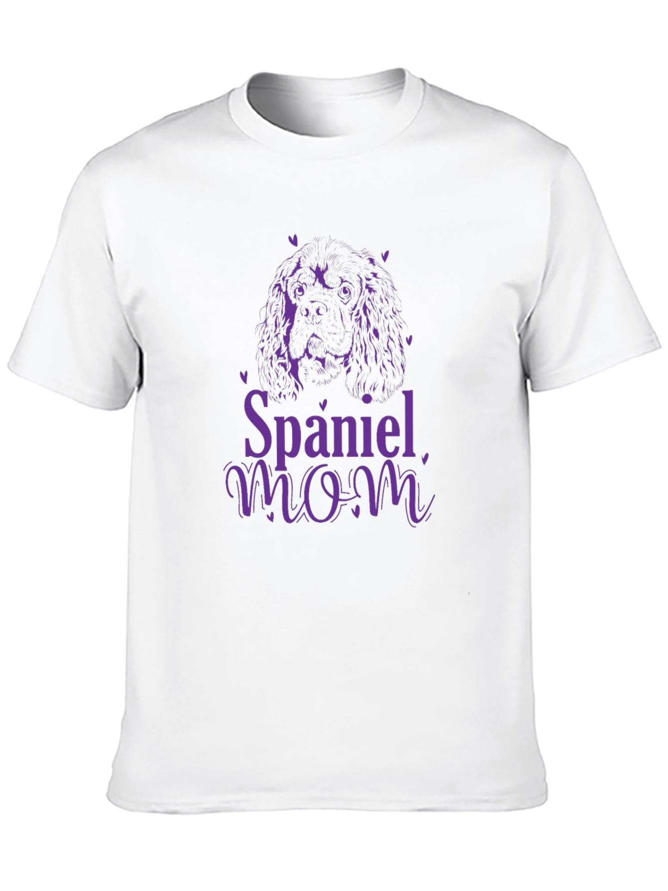 Spaniel Mom Black Graphic T-Shirt