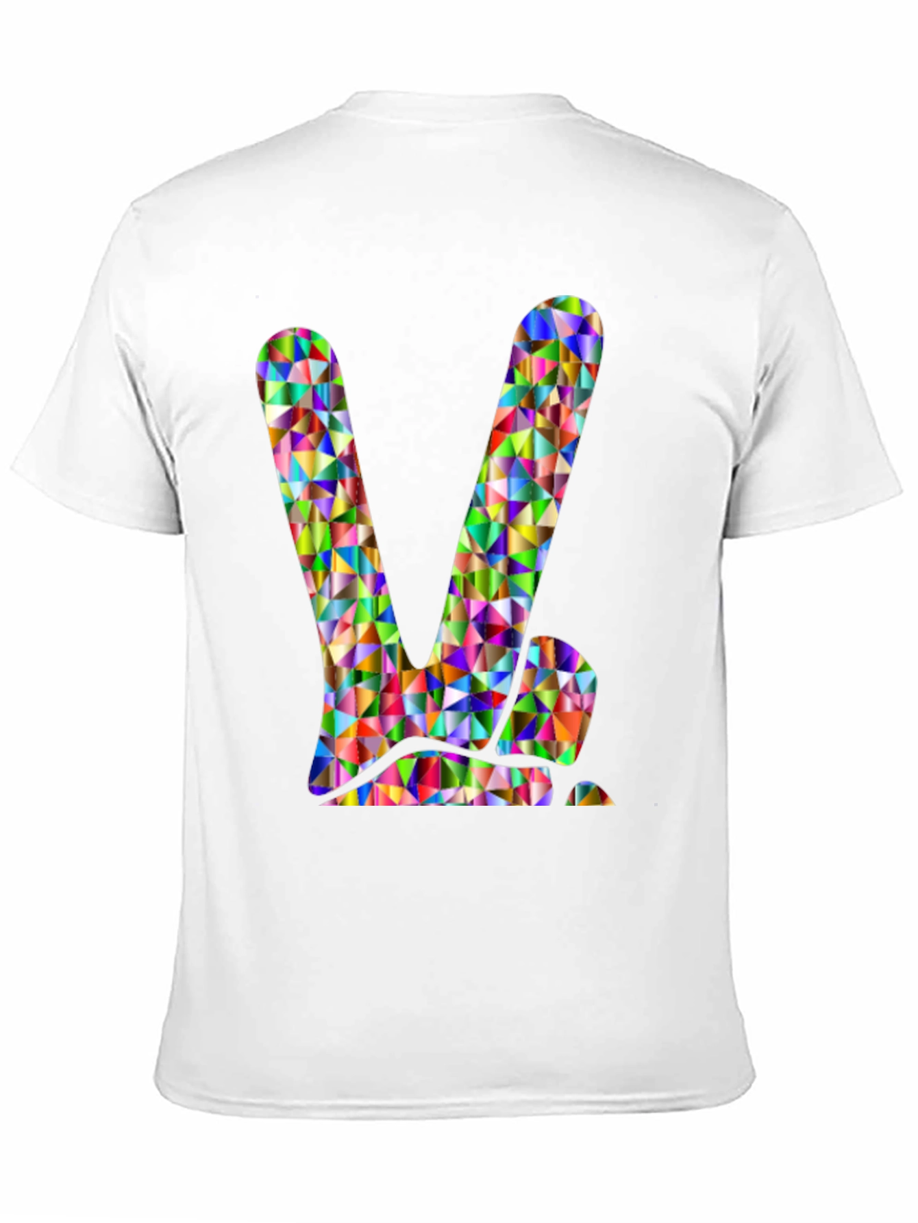 Geometric Peace Sign Black T-Shirt