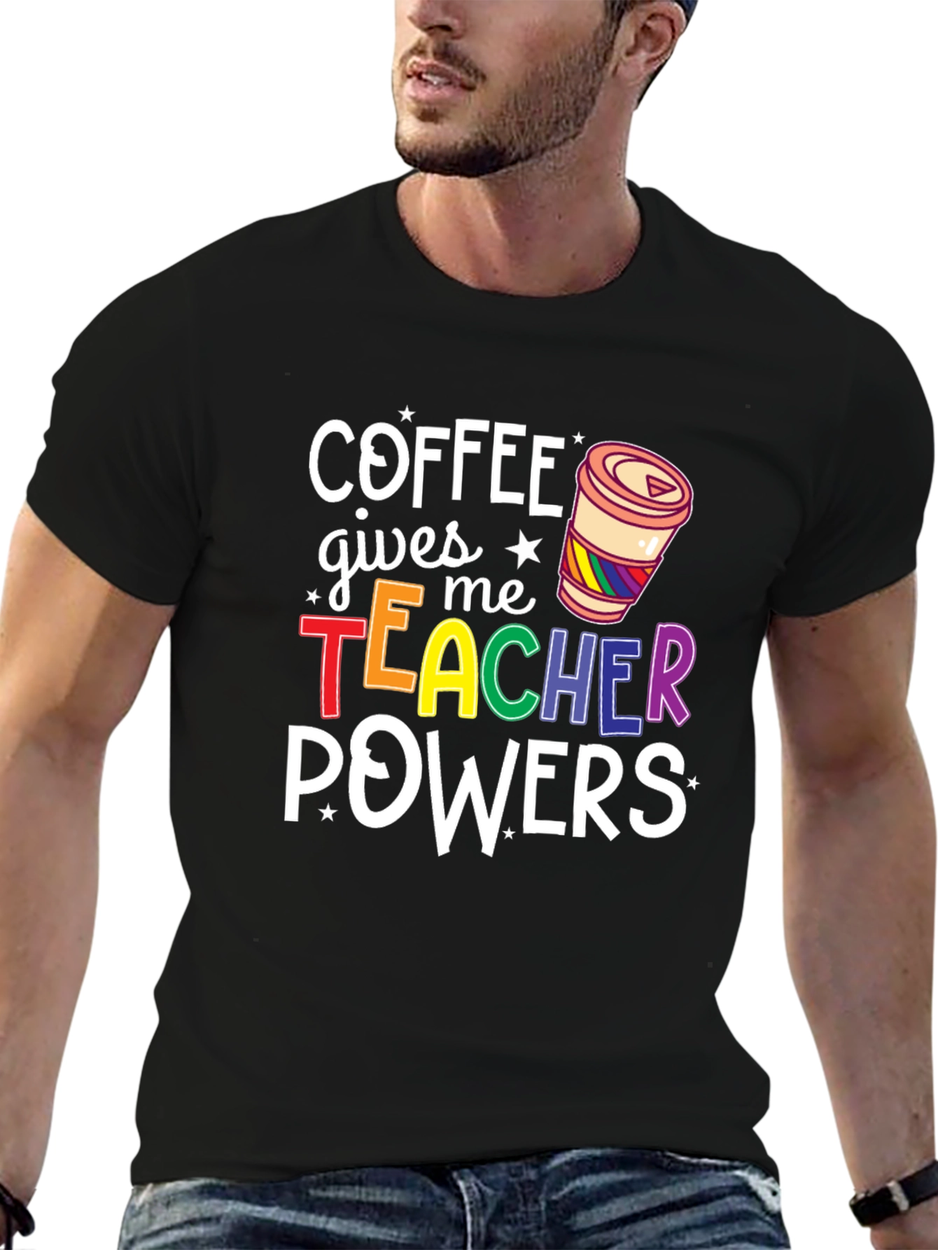 Coffee Gives Me Teacher Powers Graphic Tee