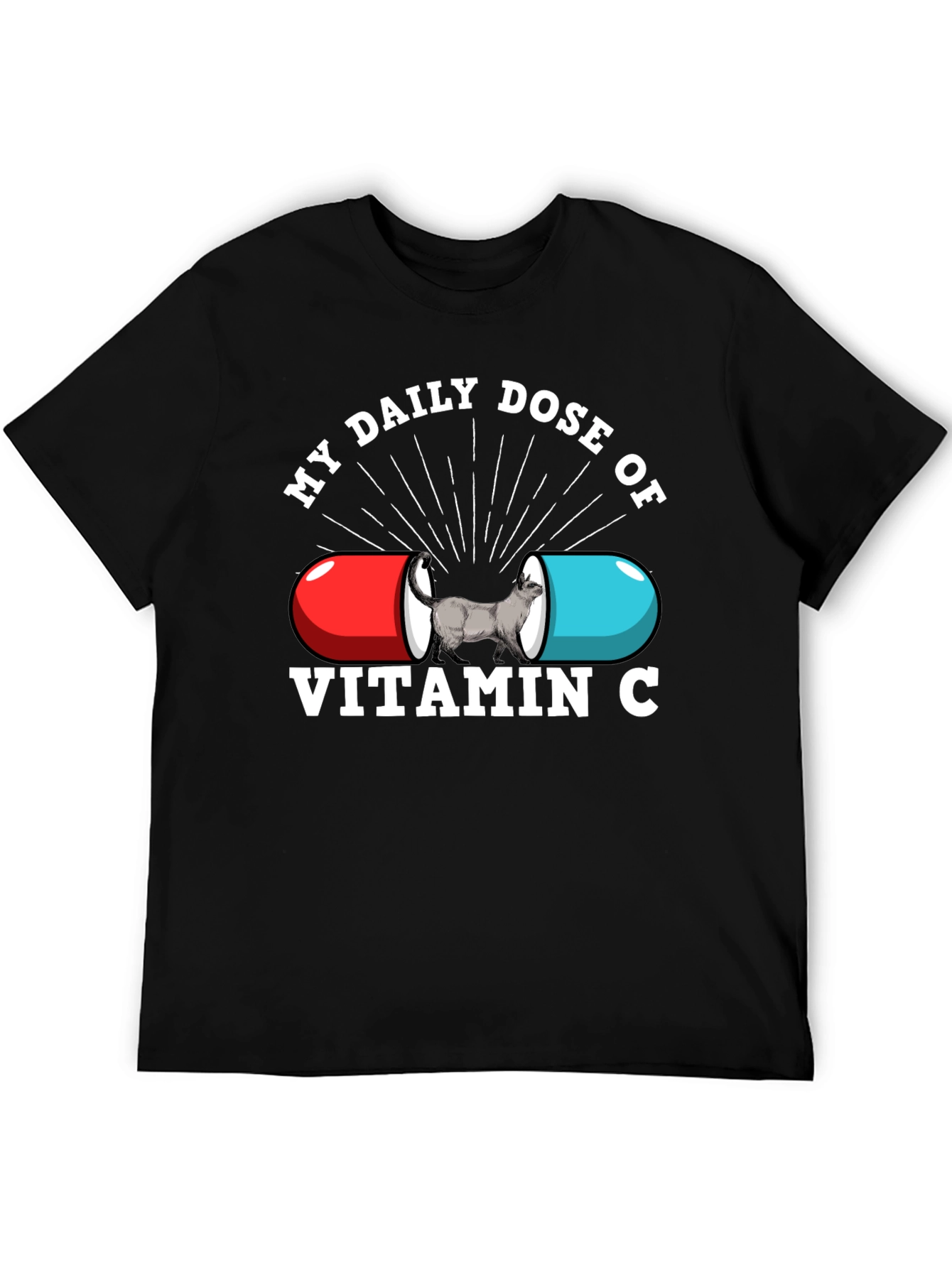 Vitamin C Cat Graphic T-Shirt