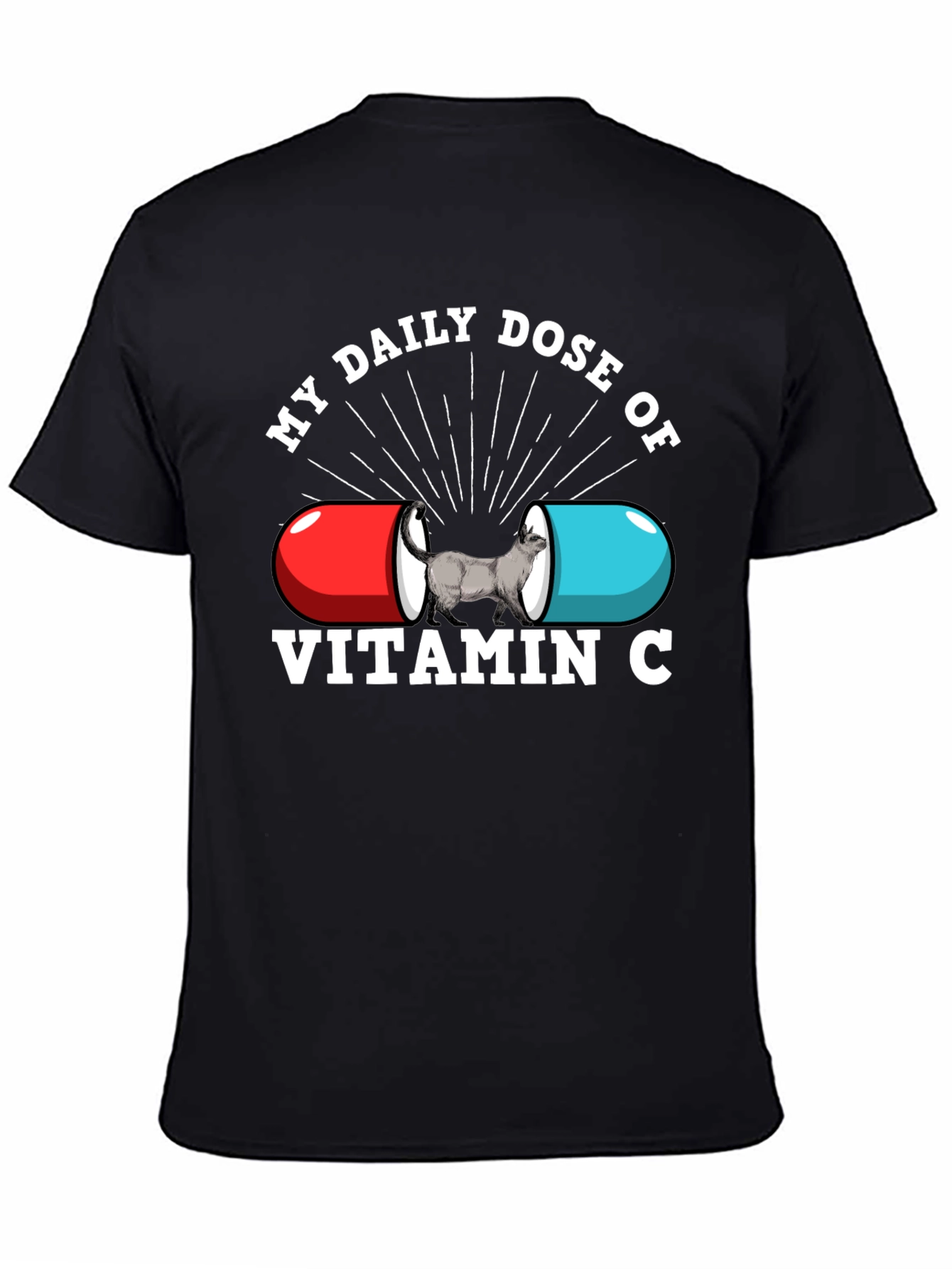 Vitamin C Cat Graphic T-Shirt