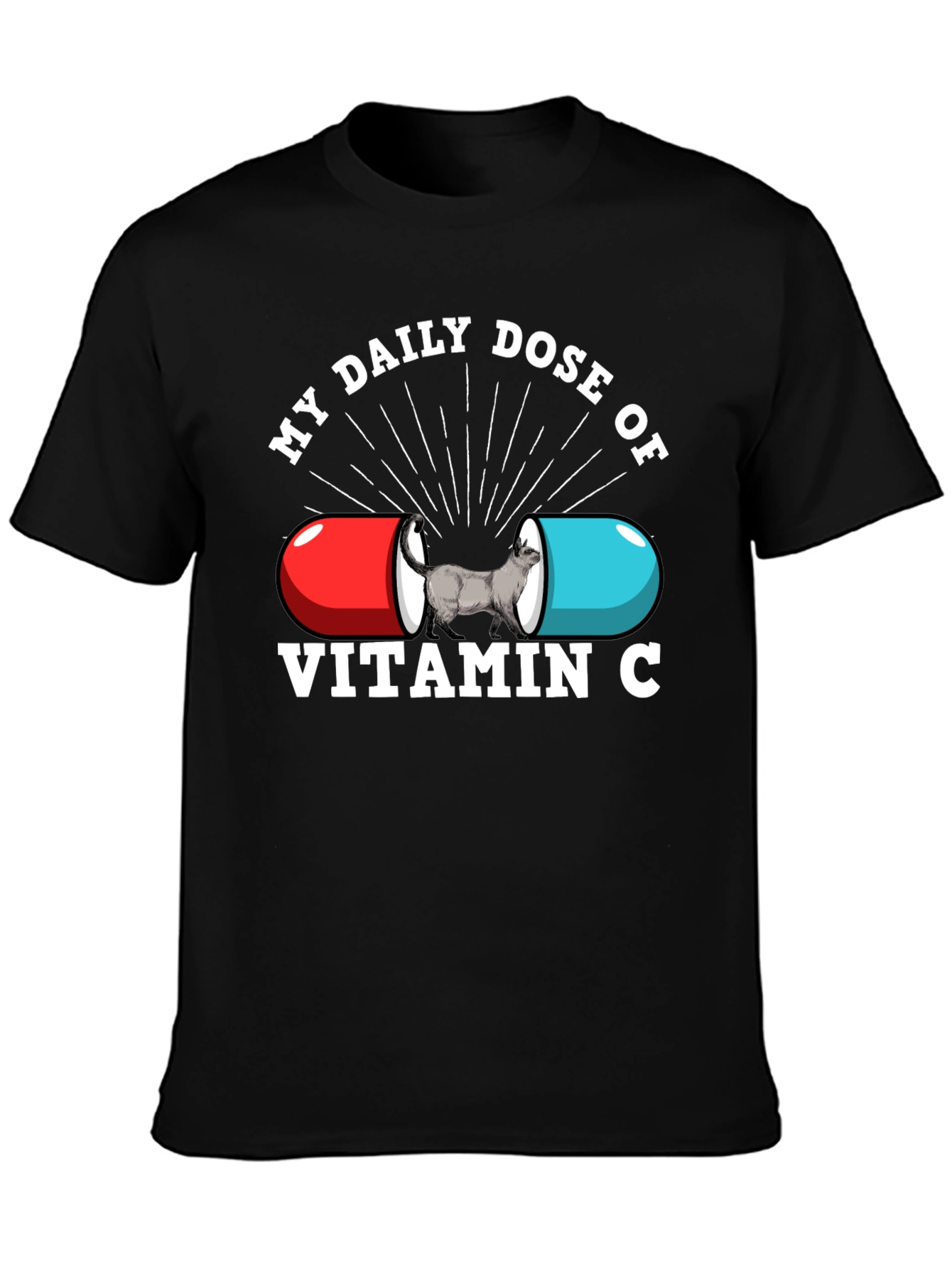Vitamin C Cat Graphic T-Shirt